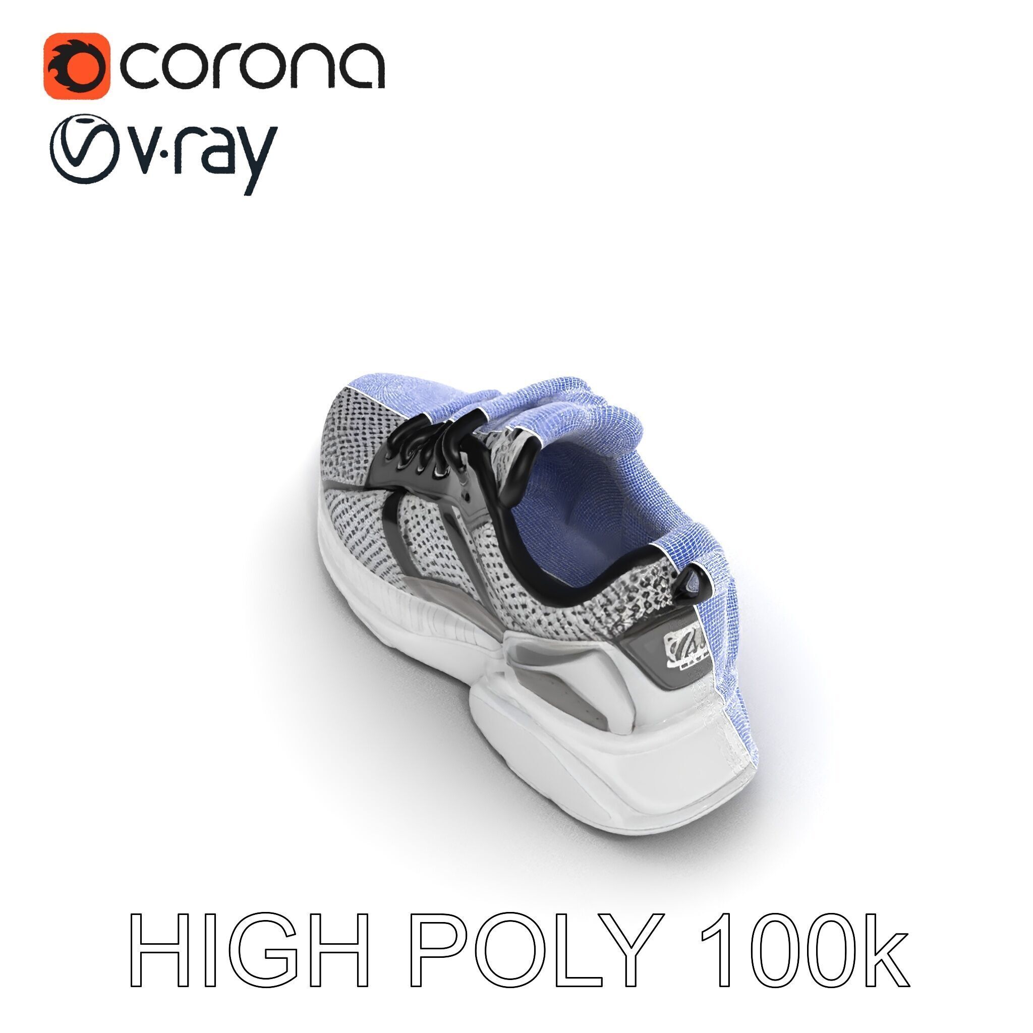 Sneaker D Model Pack with HighQuality Textures Low-poly 3D model_13