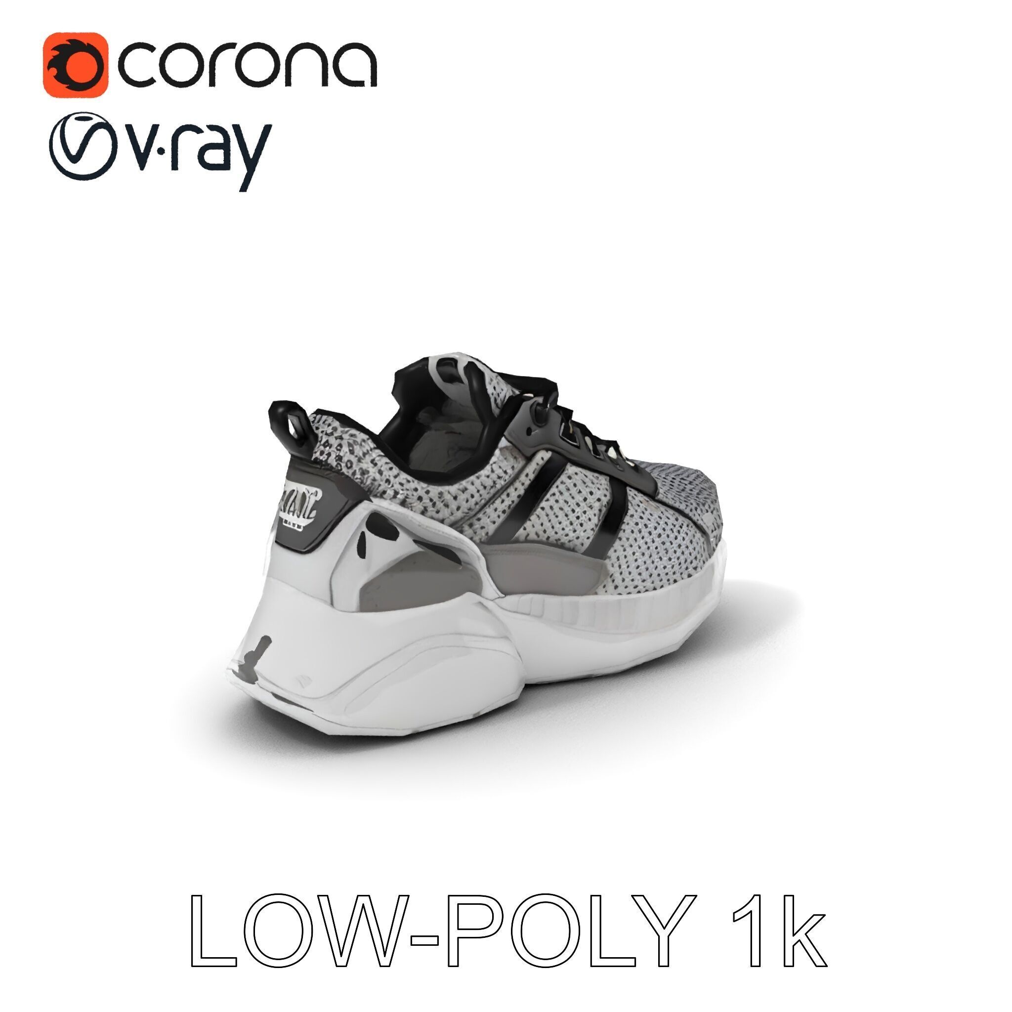 Sneaker D Model Pack with HighQuality Textures Low-poly 3D model_31