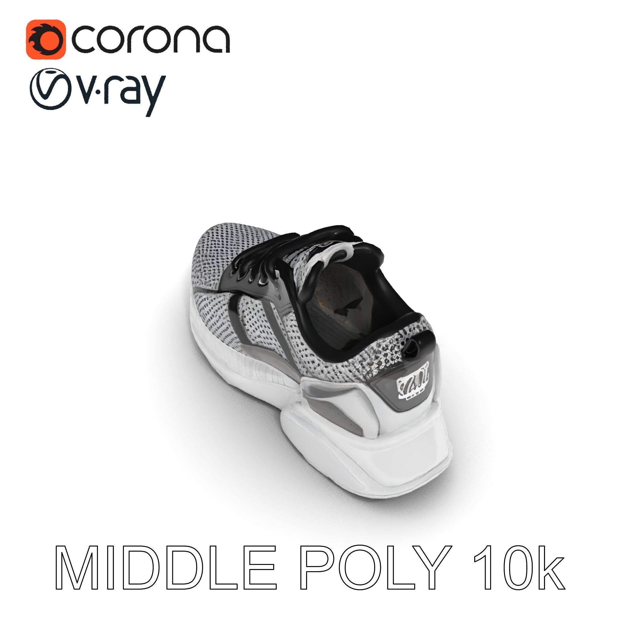 Sneaker D Model Pack with HighQuality Textures Low-poly 3D model_11