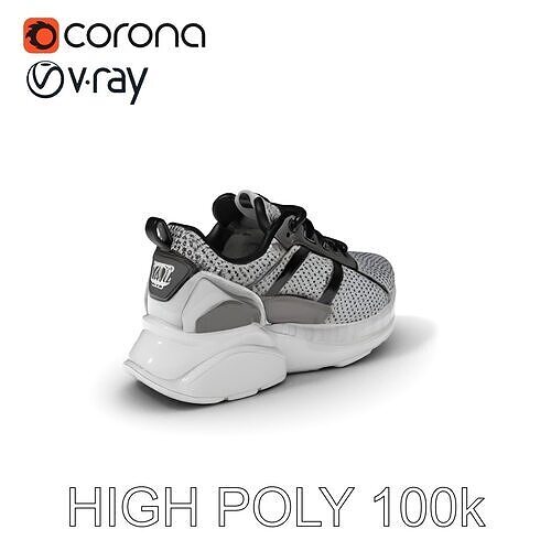 Sneaker D Model Pack with HighQuality Textures Low-poly 3D model
