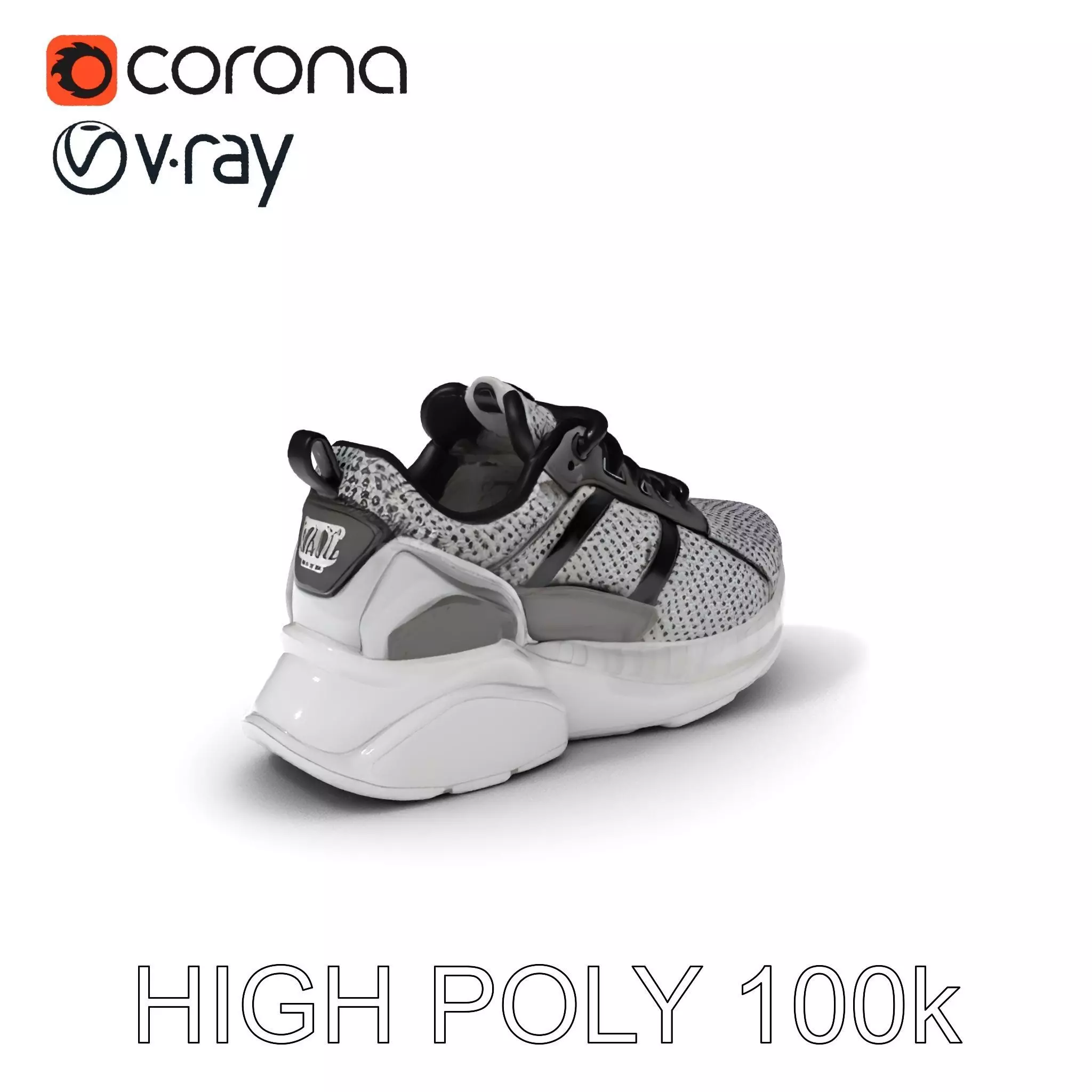 Sneaker D Model Pack with HighQuality Textures Low-poly 3D model_0