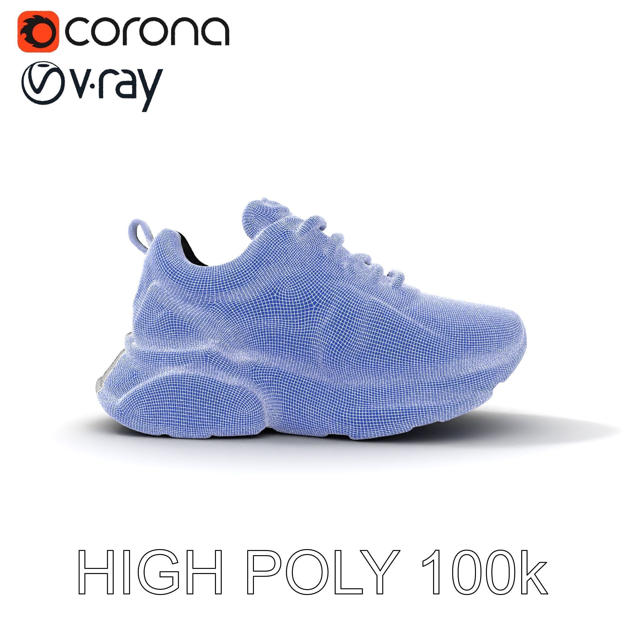 Sneaker D Model Pack with HighQuality Textures Low-poly 3D model_10
