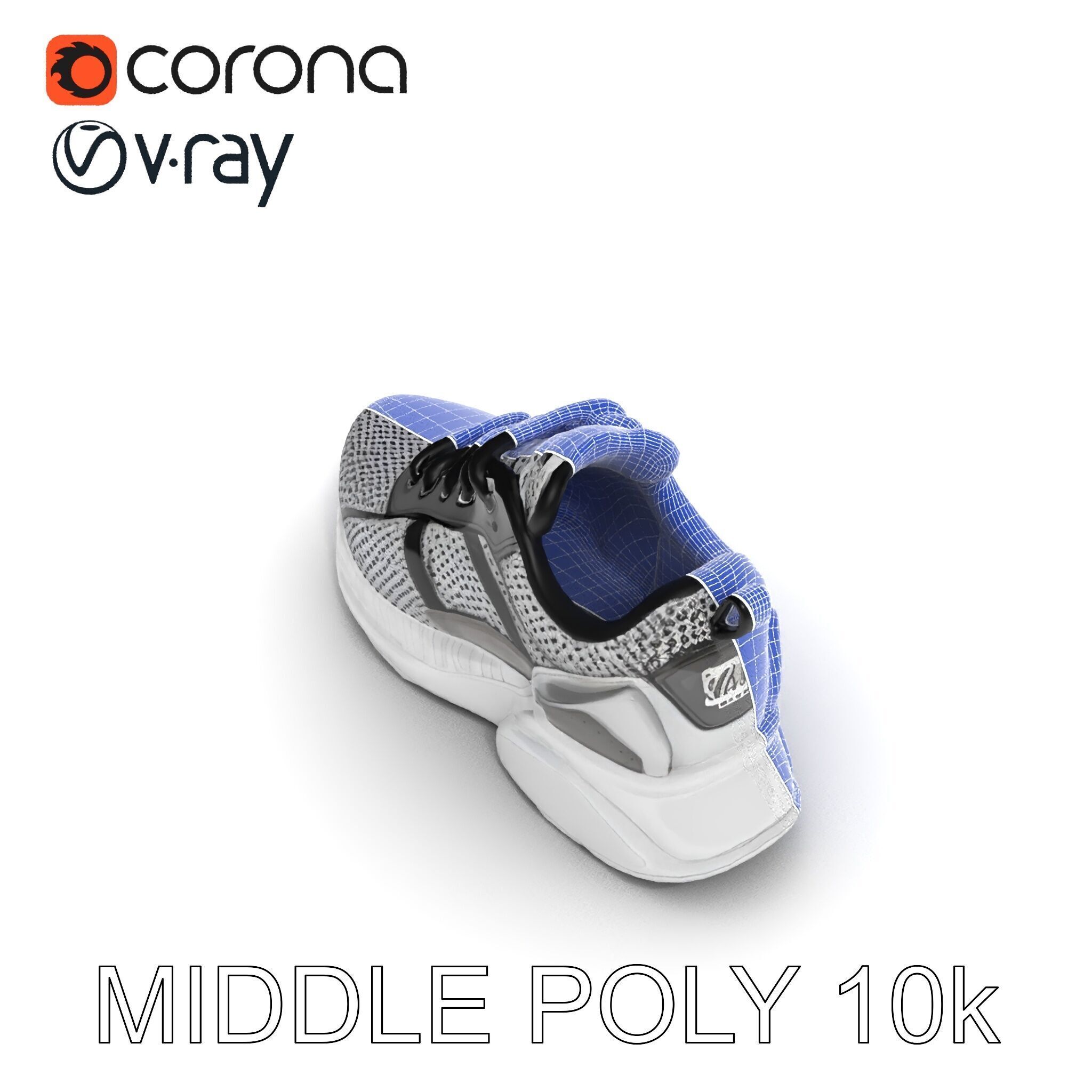 Sneaker D Model Pack with HighQuality Textures Low-poly 3D model_6