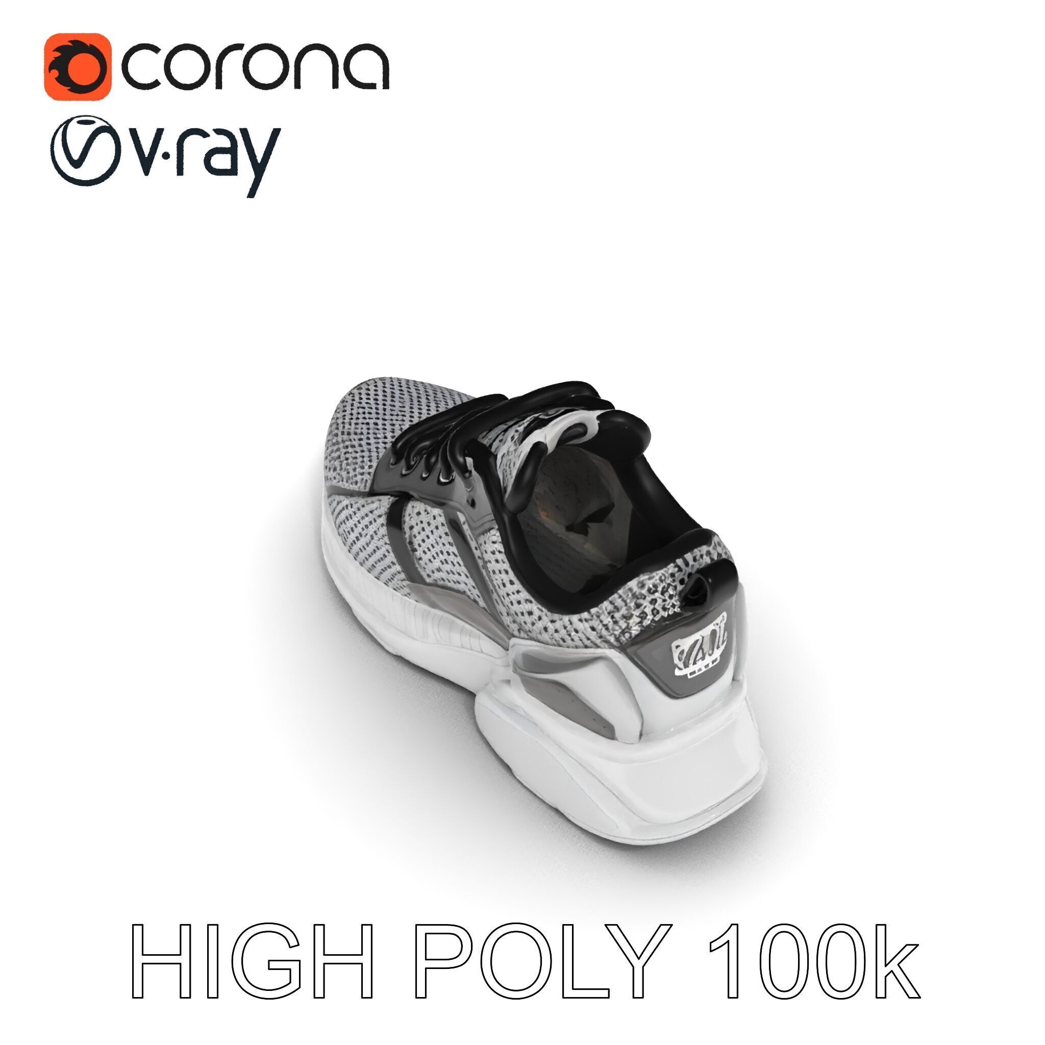 Sneaker D Model Pack with HighQuality Textures Low-poly 3D model_21
