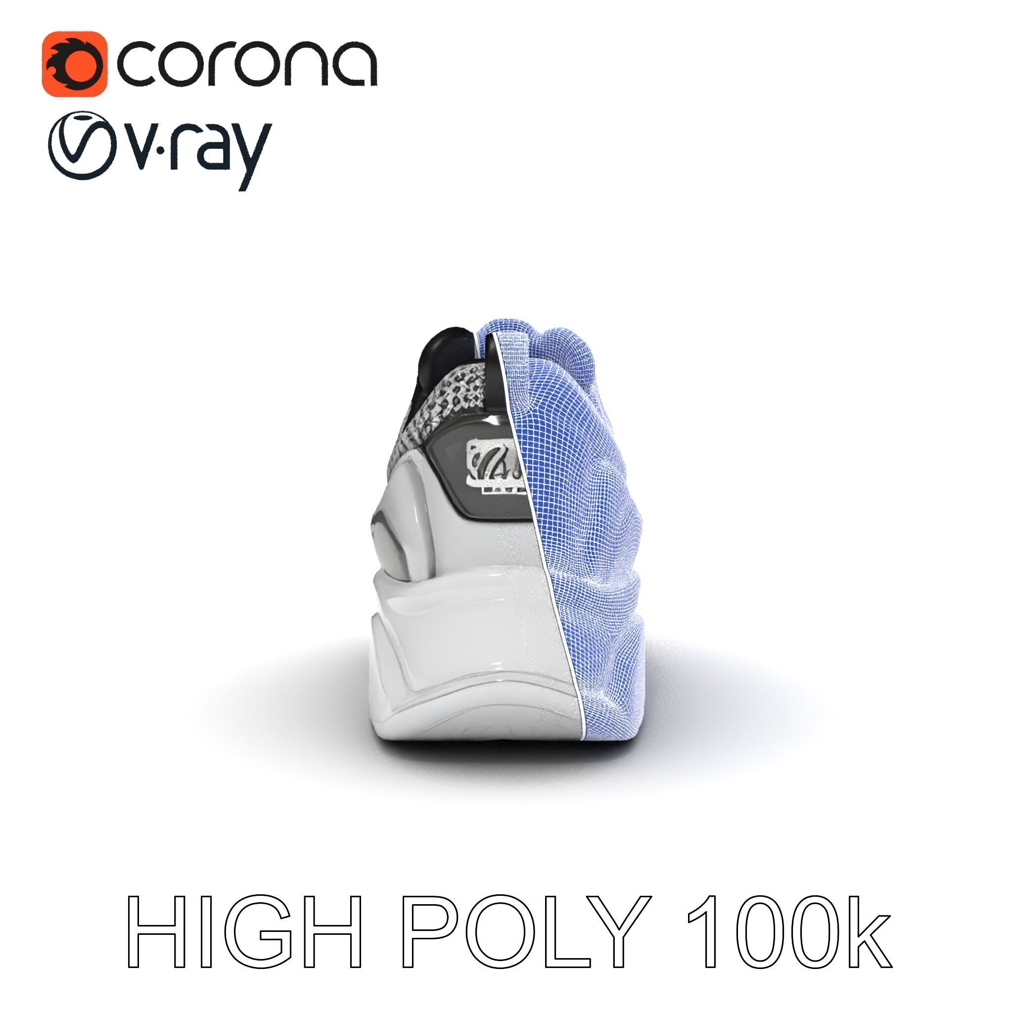 Sneaker D Model Pack with HighQuality Textures Low-poly 3D model_16