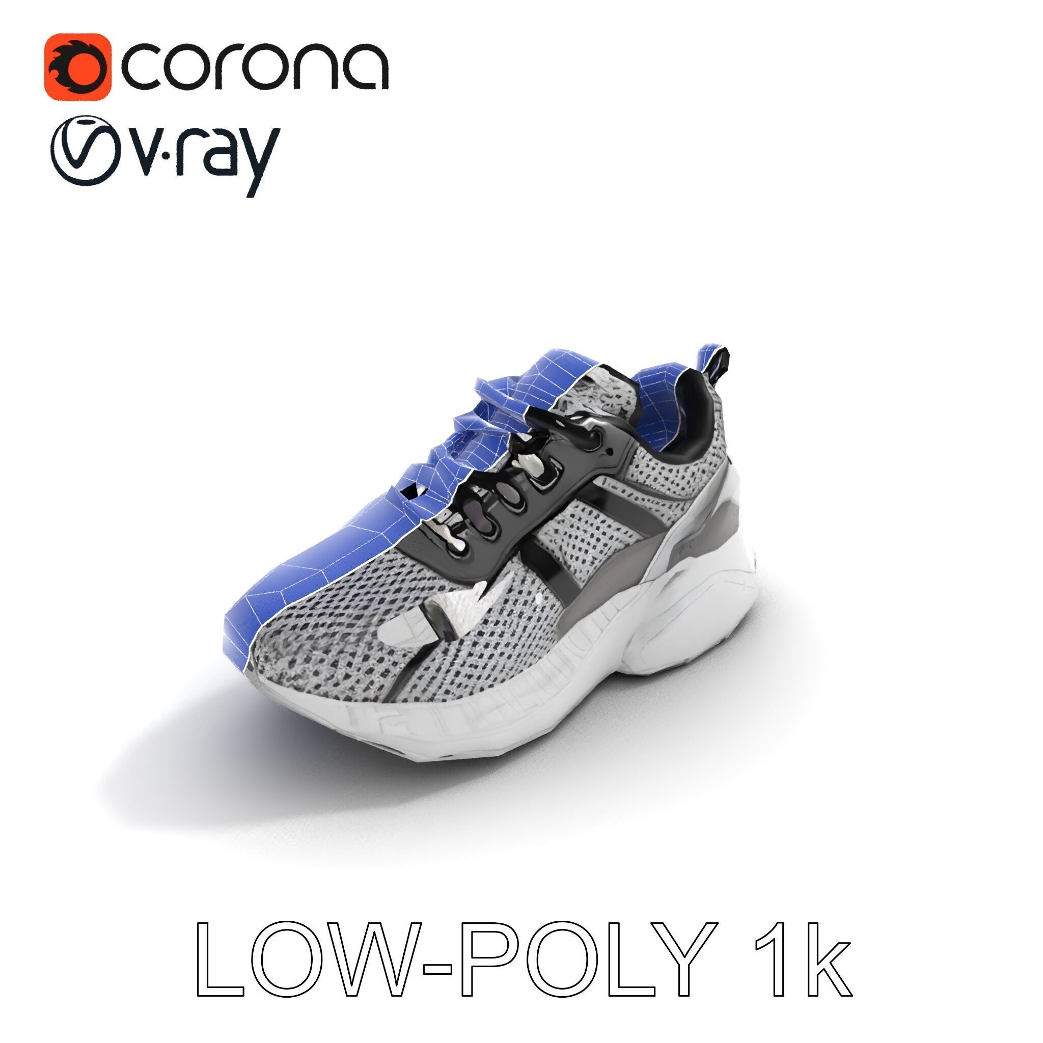 Sneaker D Model Pack with HighQuality Textures Low-poly 3D model_18