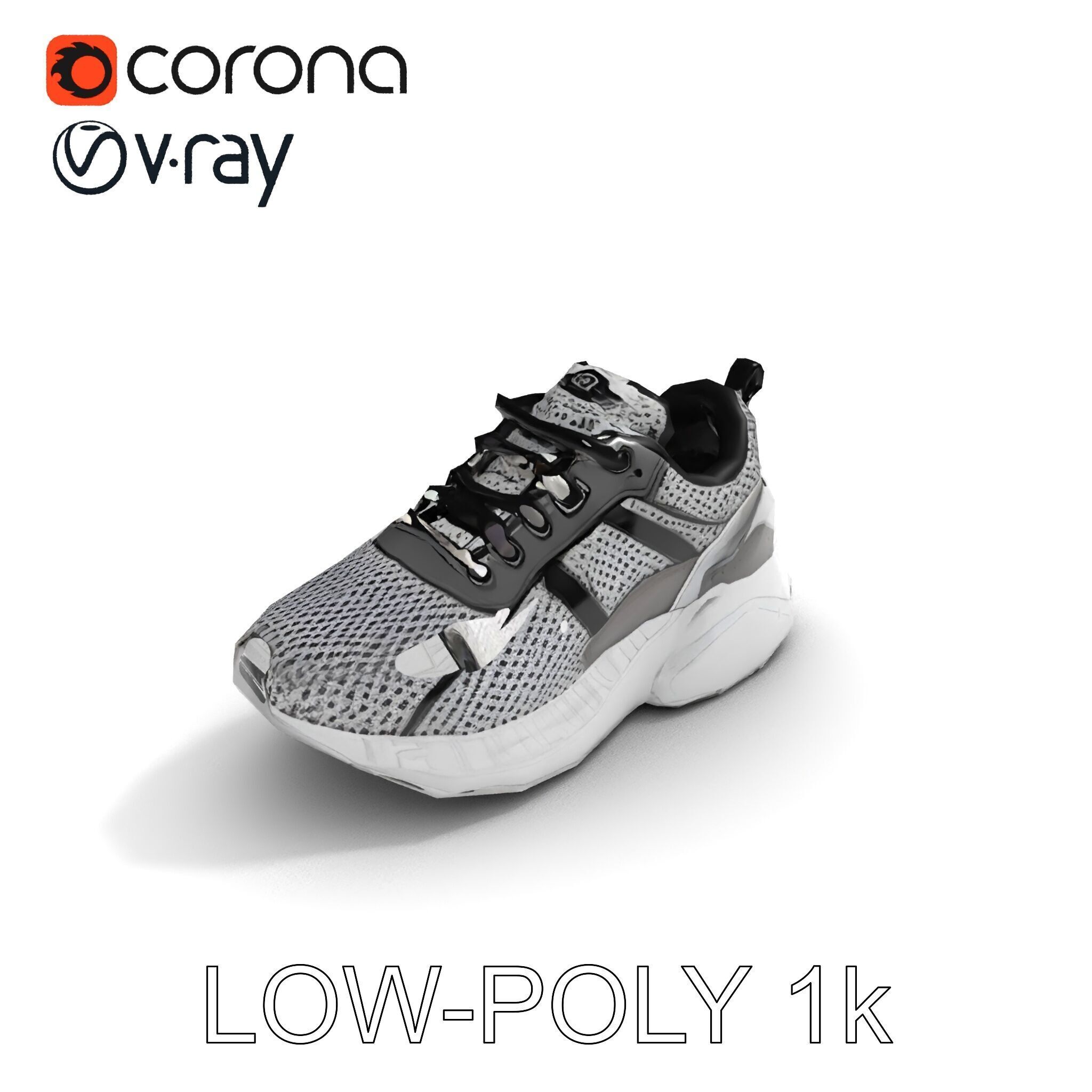 Sneaker D Model Pack with HighQuality Textures Low-poly 3D model_28