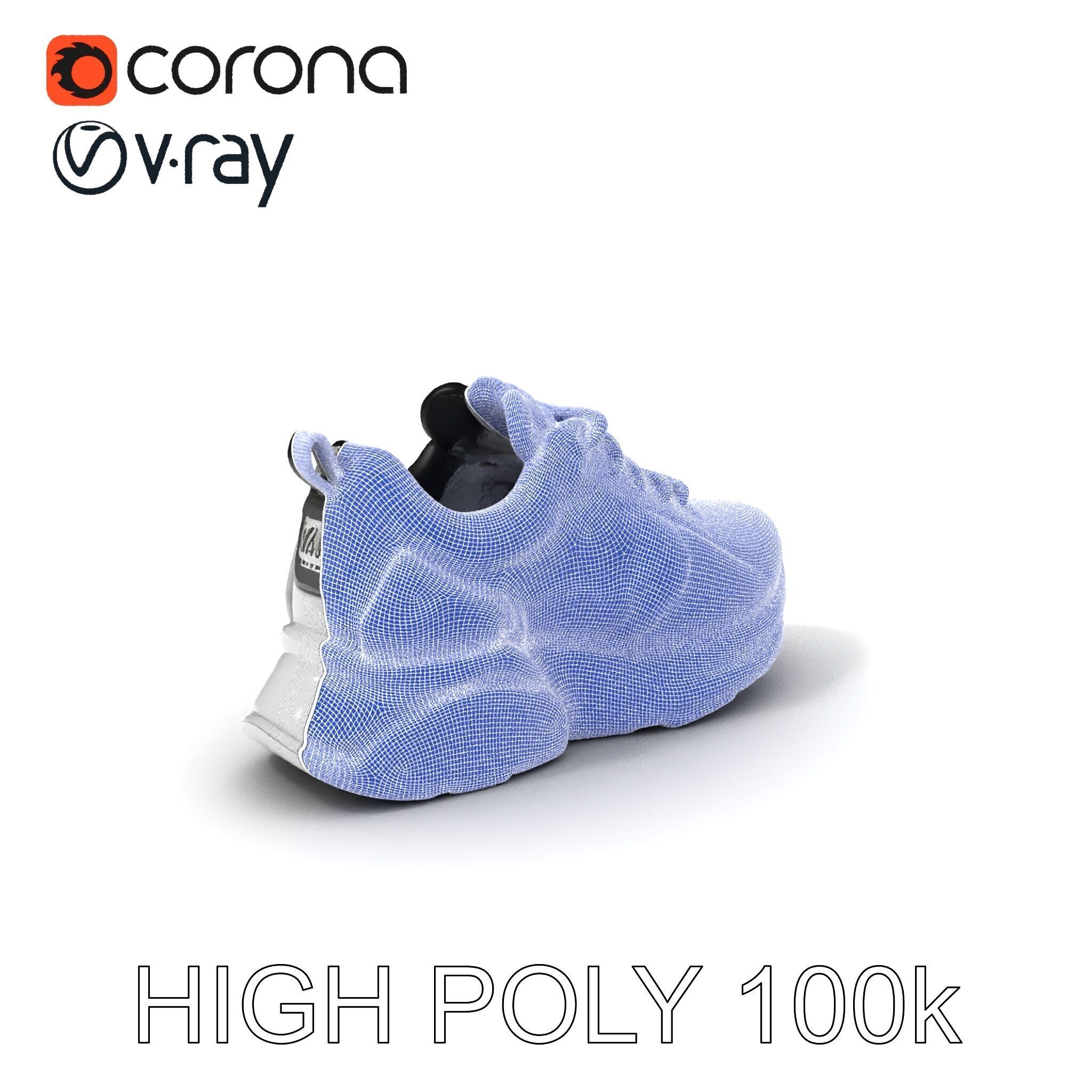 Sneaker D Model Pack with HighQuality Textures Low-poly 3D model_3