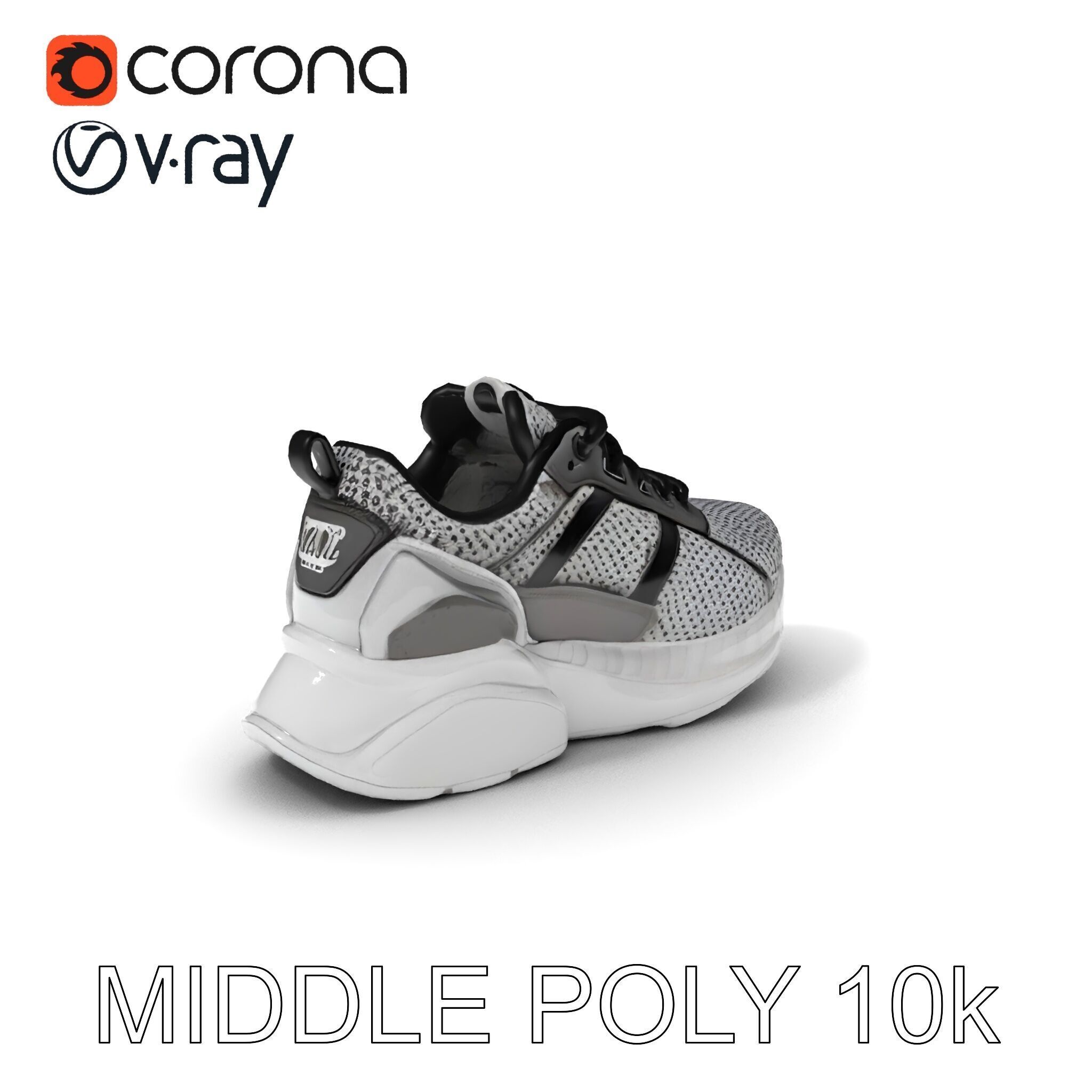 Sneaker D Model Pack with HighQuality Textures Low-poly 3D model_22