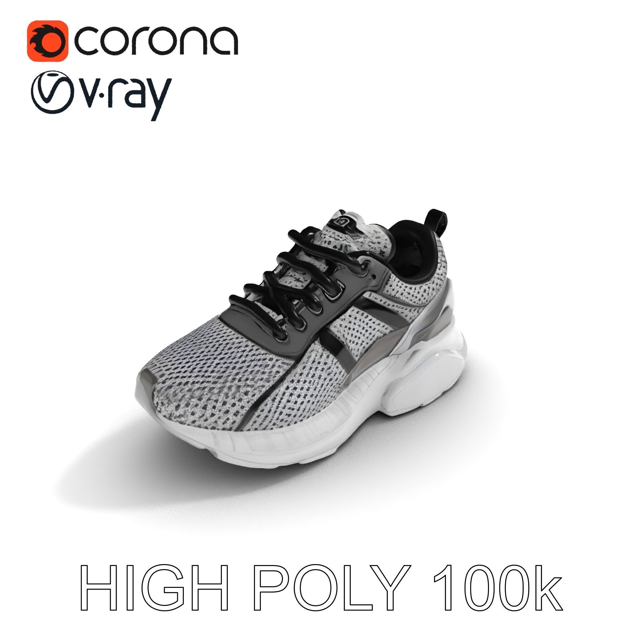 Sneaker D Model Pack with HighQuality Textures Low-poly 3D model_35