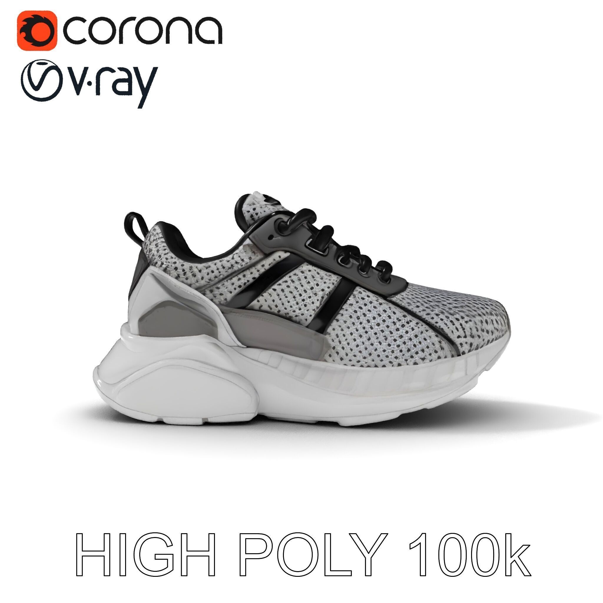 Sneaker D Model Pack with HighQuality Textures Low-poly 3D model_29