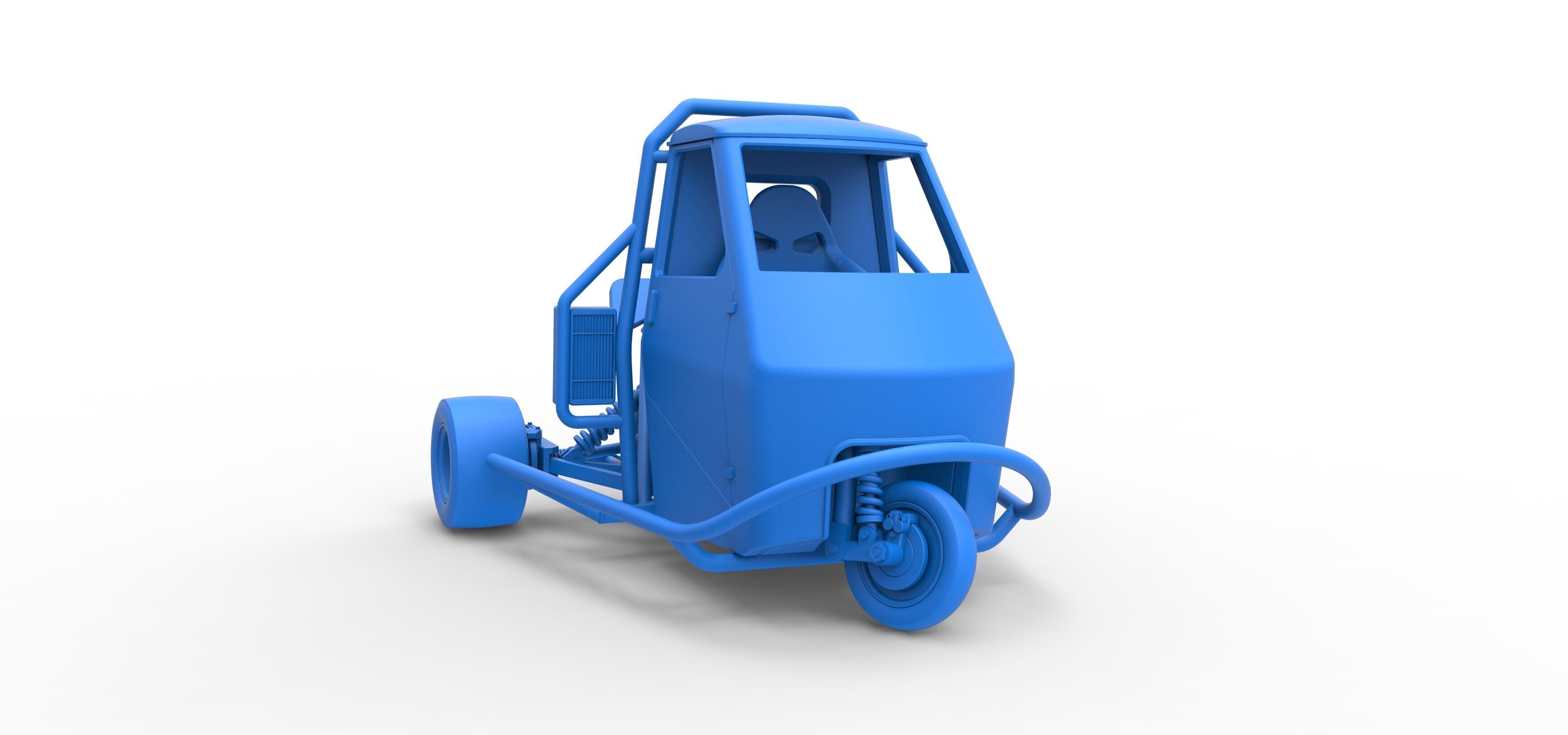 Ape car proto while turning Scale 1 to 25 3D print model_37