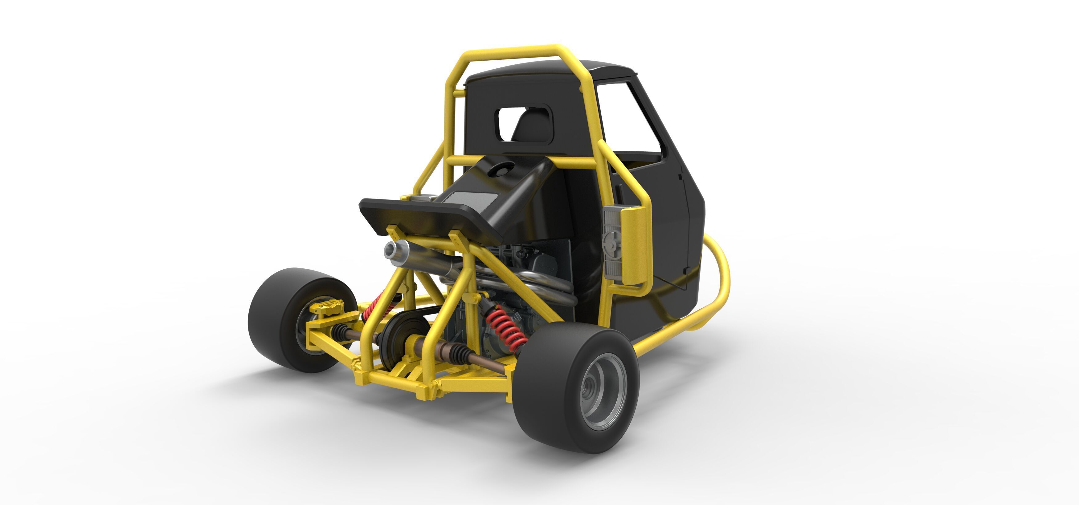 Ape car proto while turning Scale 1 to 25 3D print model_13