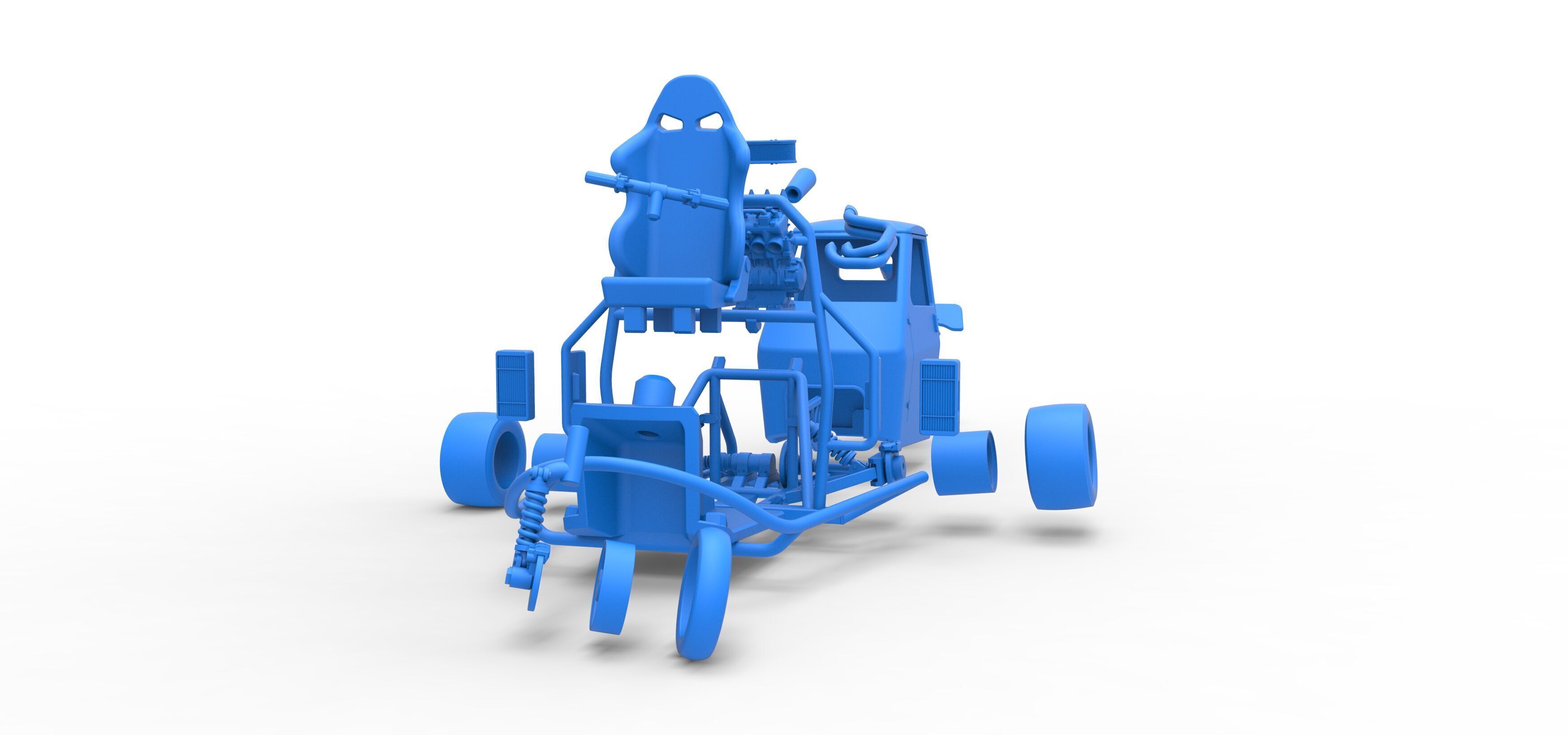 Ape car proto while turning Scale 1 to 25 3D print model_41