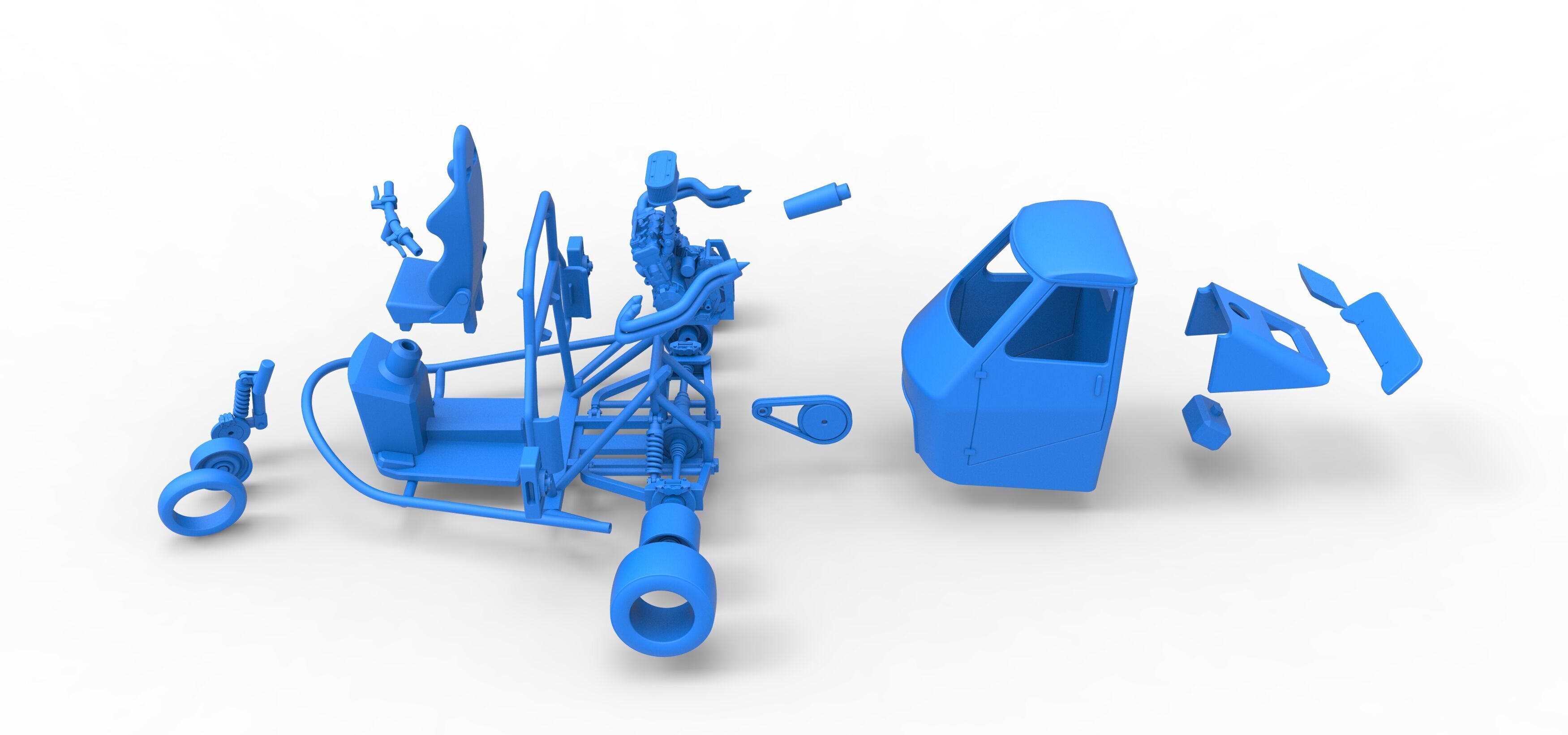 Ape car proto while turning Scale 1 to 25 3D print model_43