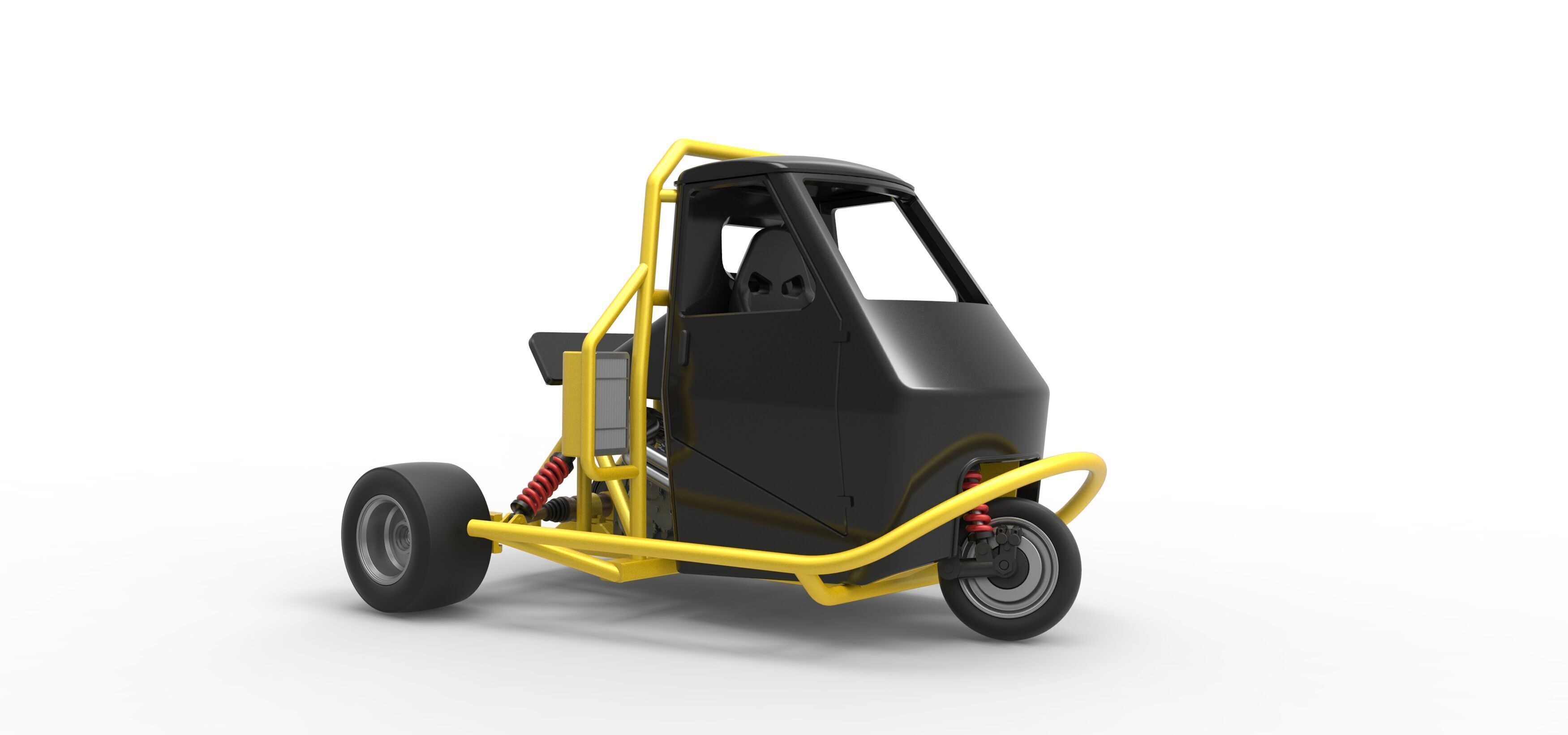 Ape car proto while turning Scale 1 to 25 3D print model_15