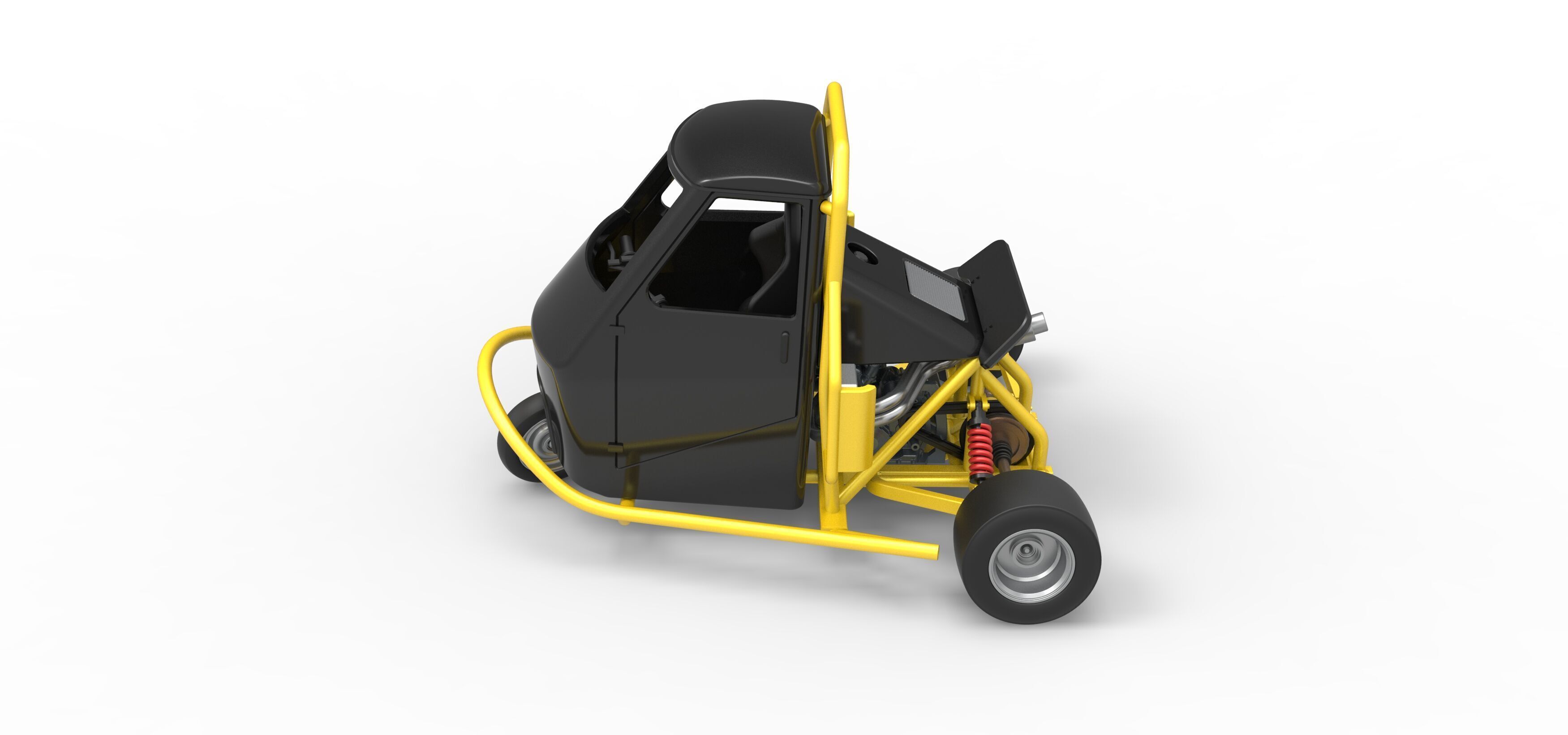 Ape car proto while turning Scale 1 to 25 3D print model_8