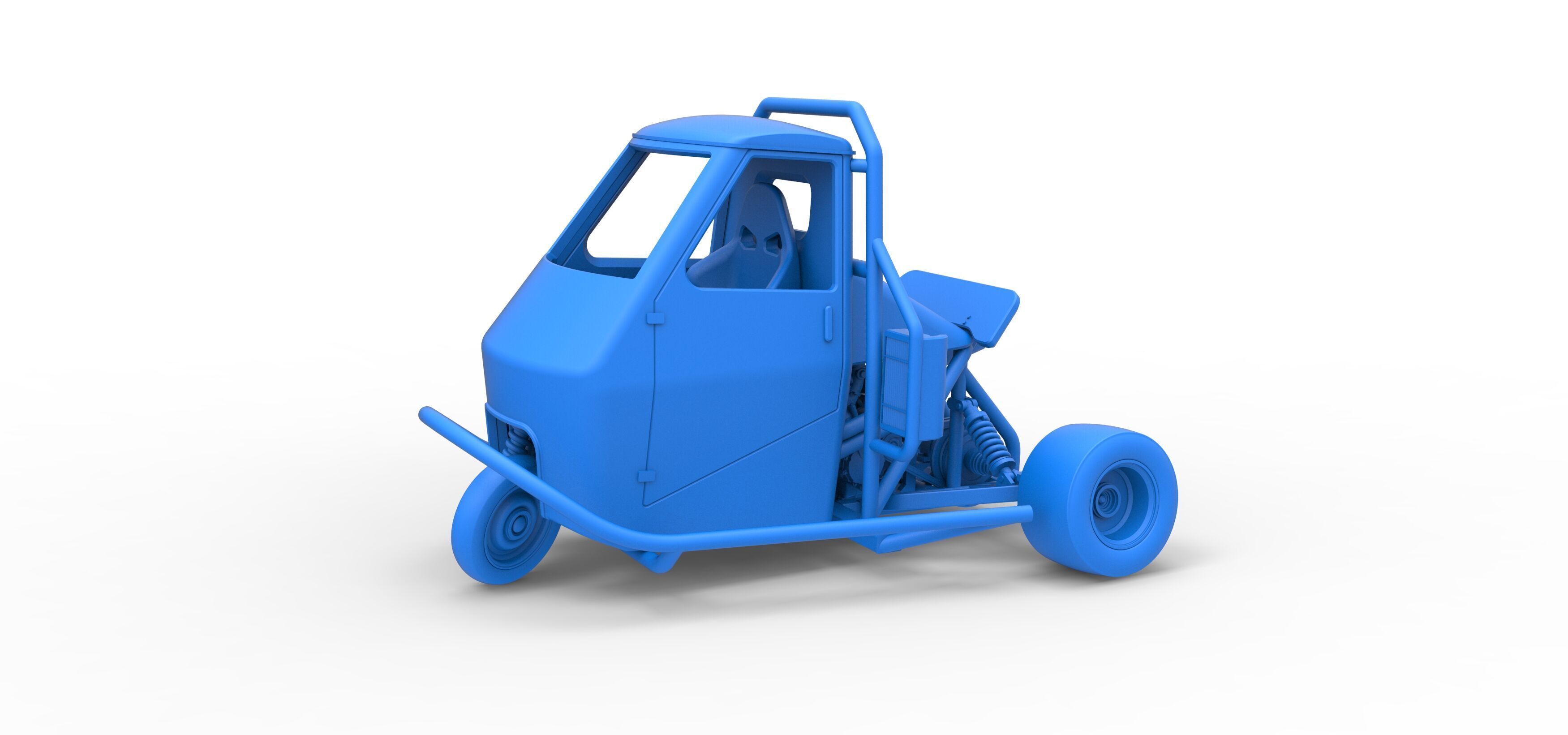 Ape car proto while turning Scale 1 to 25 3D print model_17