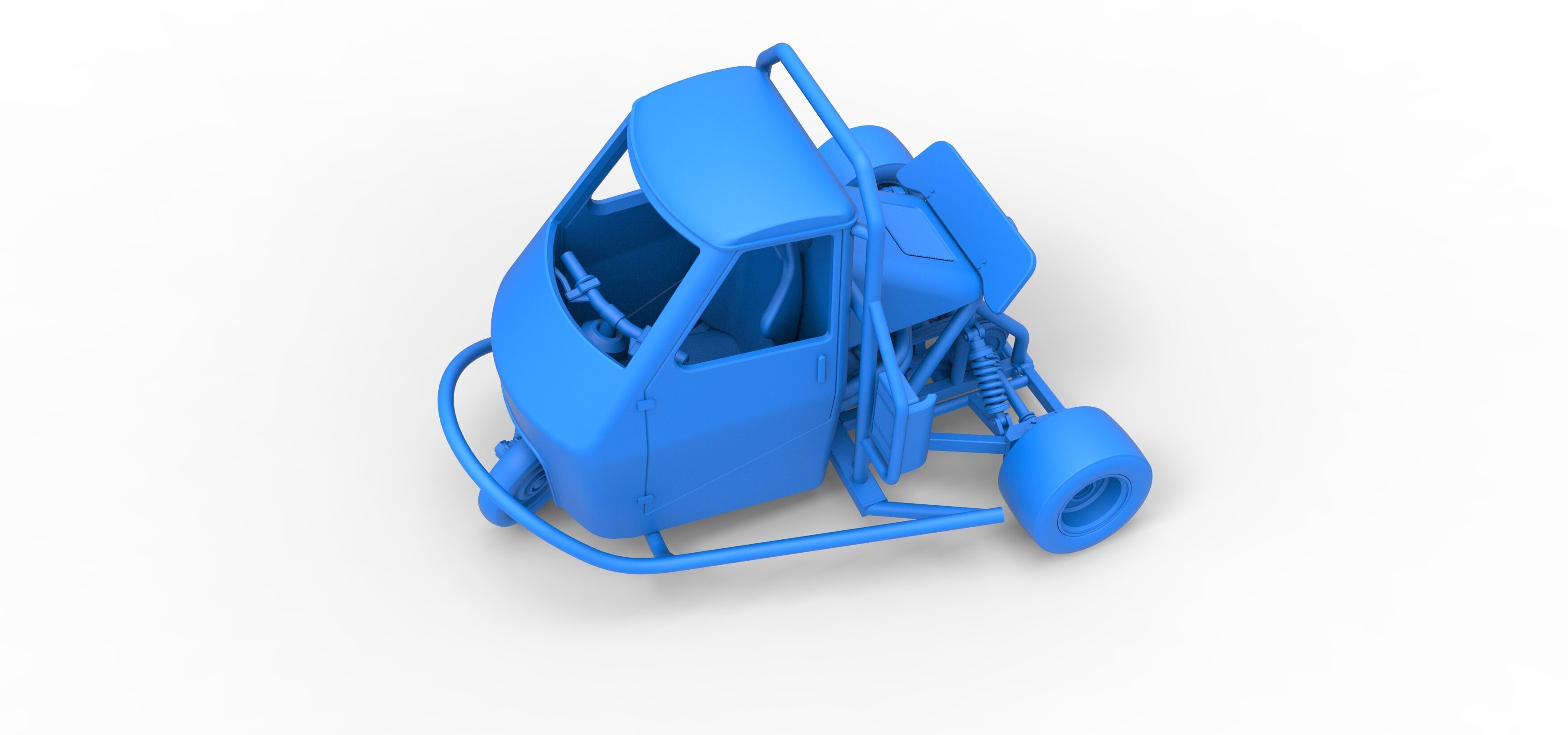 Ape car proto while turning Scale 1 to 25 3D print model_20