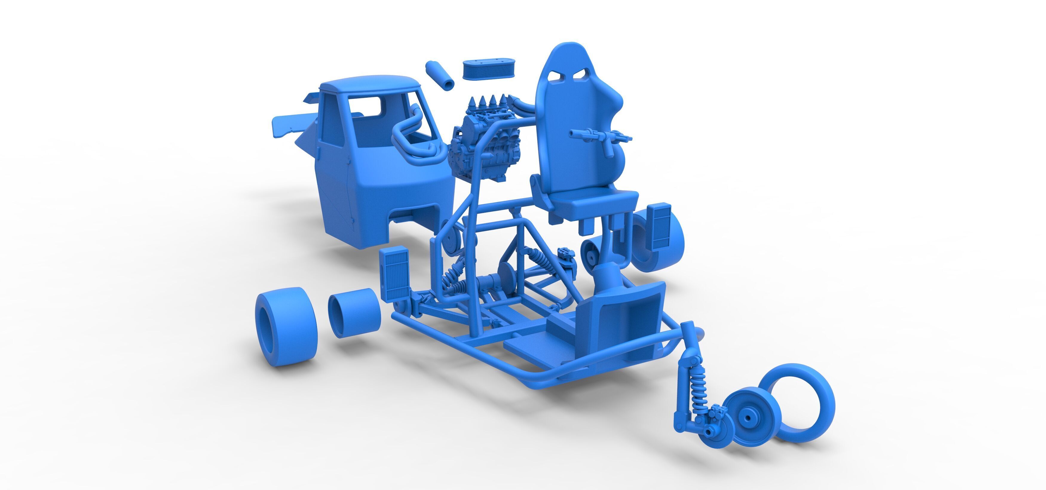 Ape car proto while turning Scale 1 to 25 3D print model_49