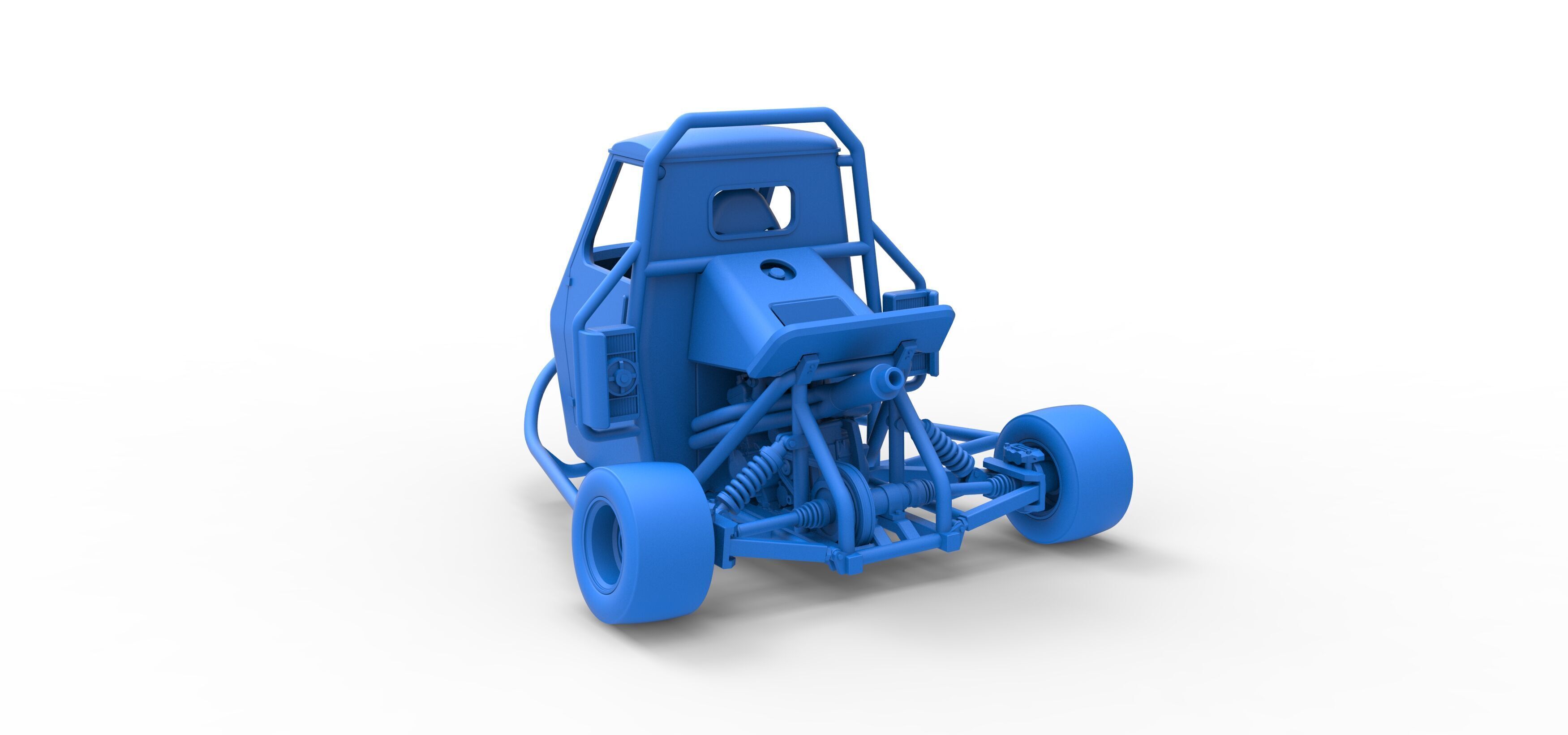 Ape car proto while turning Scale 1 to 25 3D print model_28