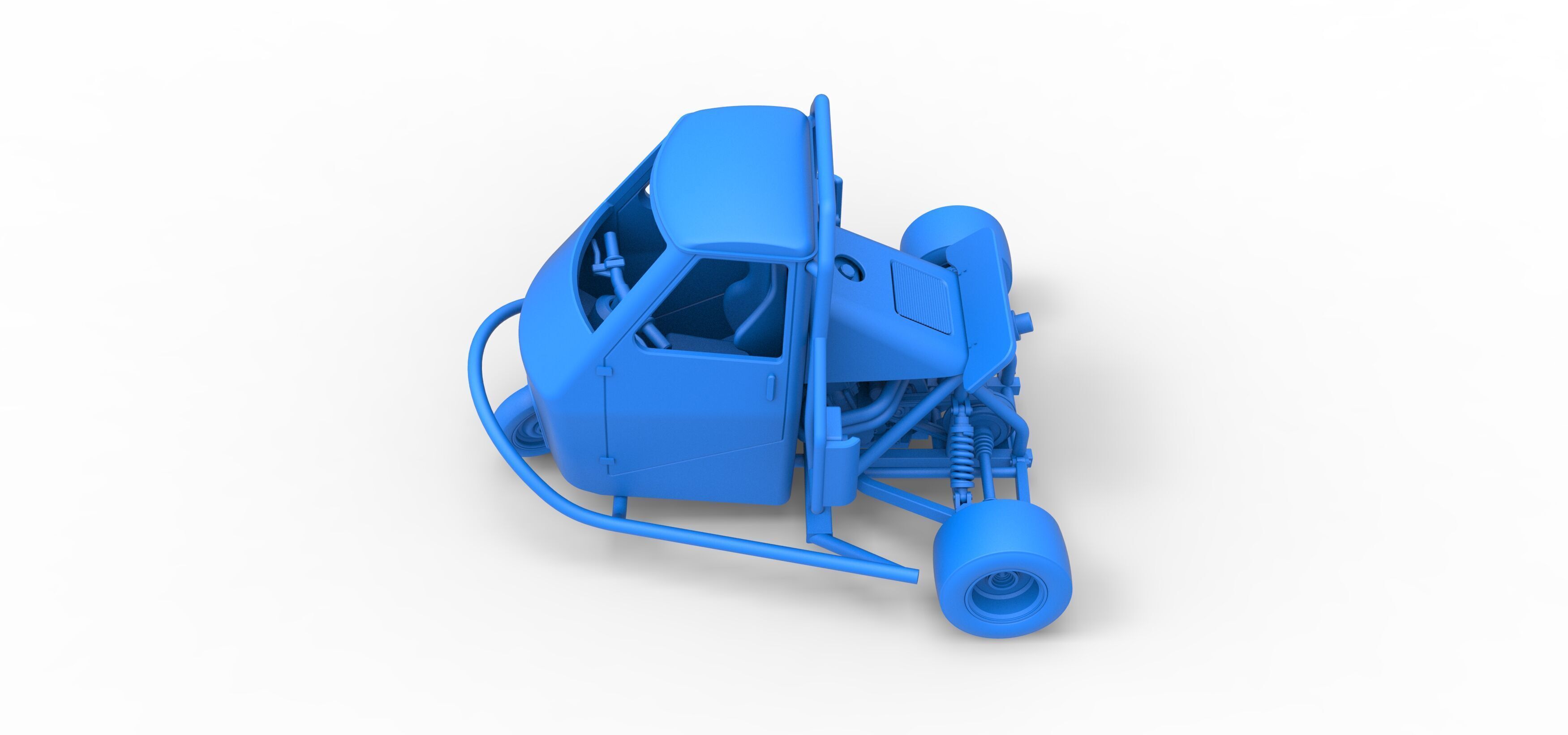 Ape car proto while turning Scale 1 to 25 3D print model_25