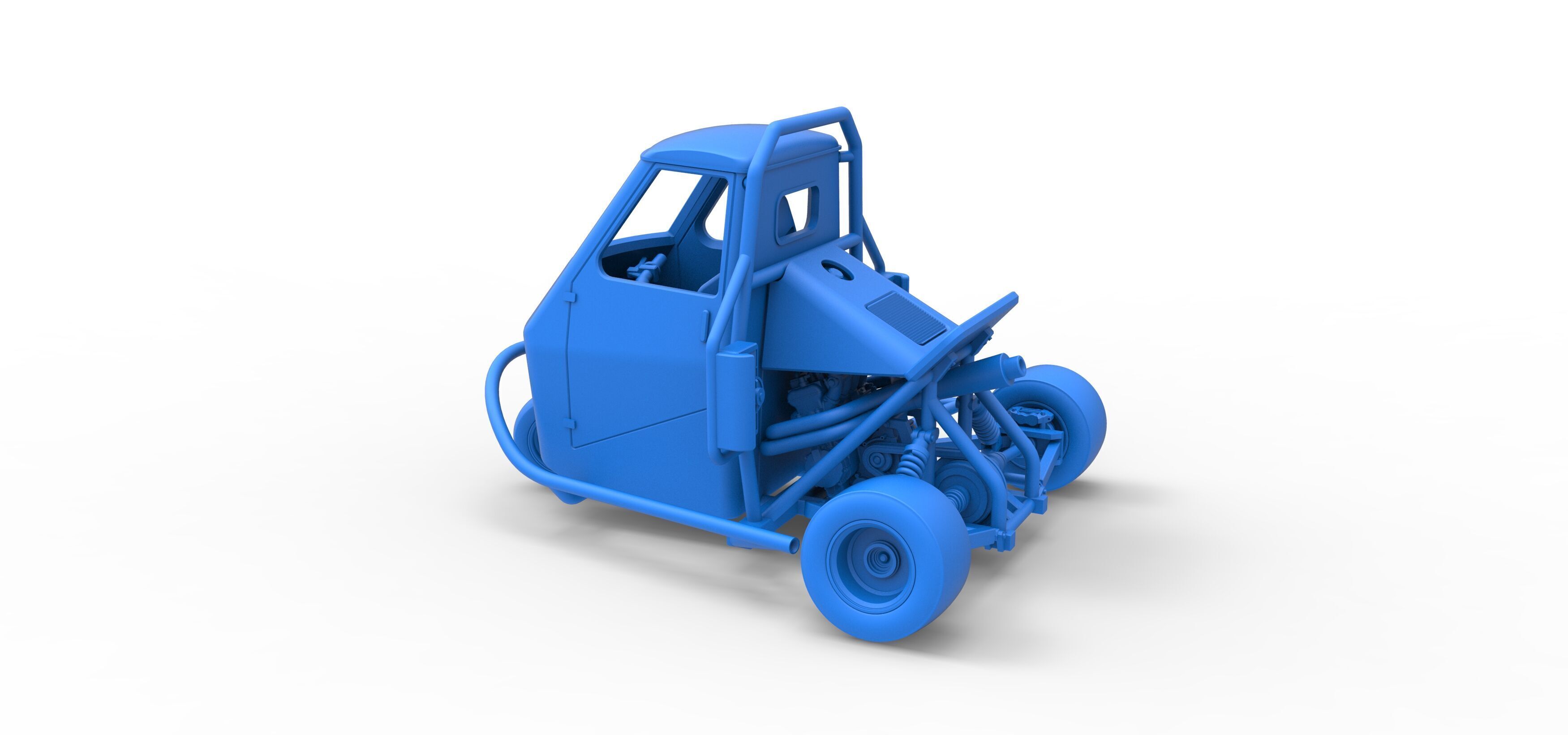 Ape car proto while turning Scale 1 to 25 3D print model_27