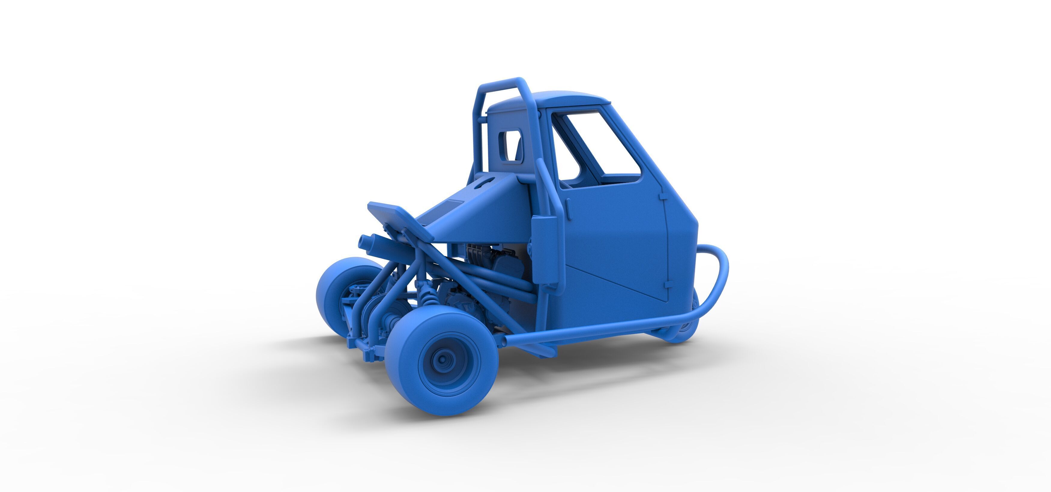 Ape car proto while turning Scale 1 to 25 3D print model_33