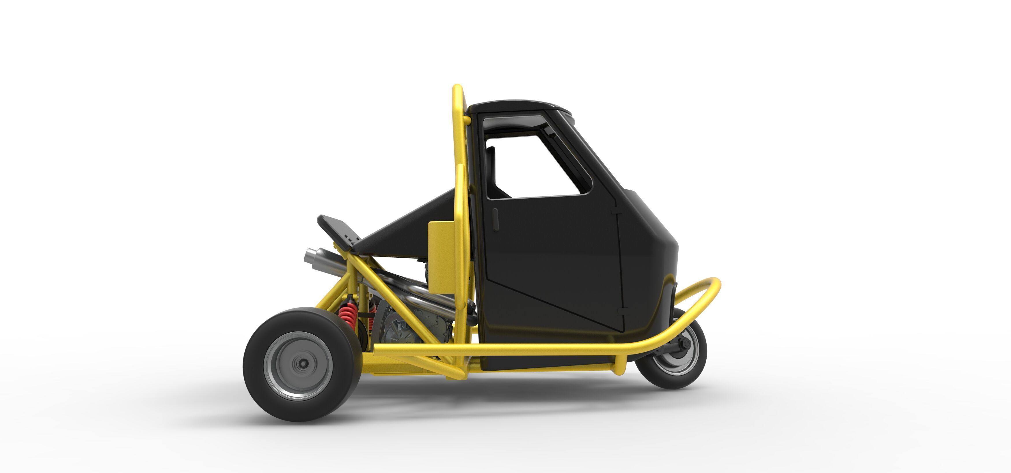 Ape car proto while turning Scale 1 to 25 3D print model_14