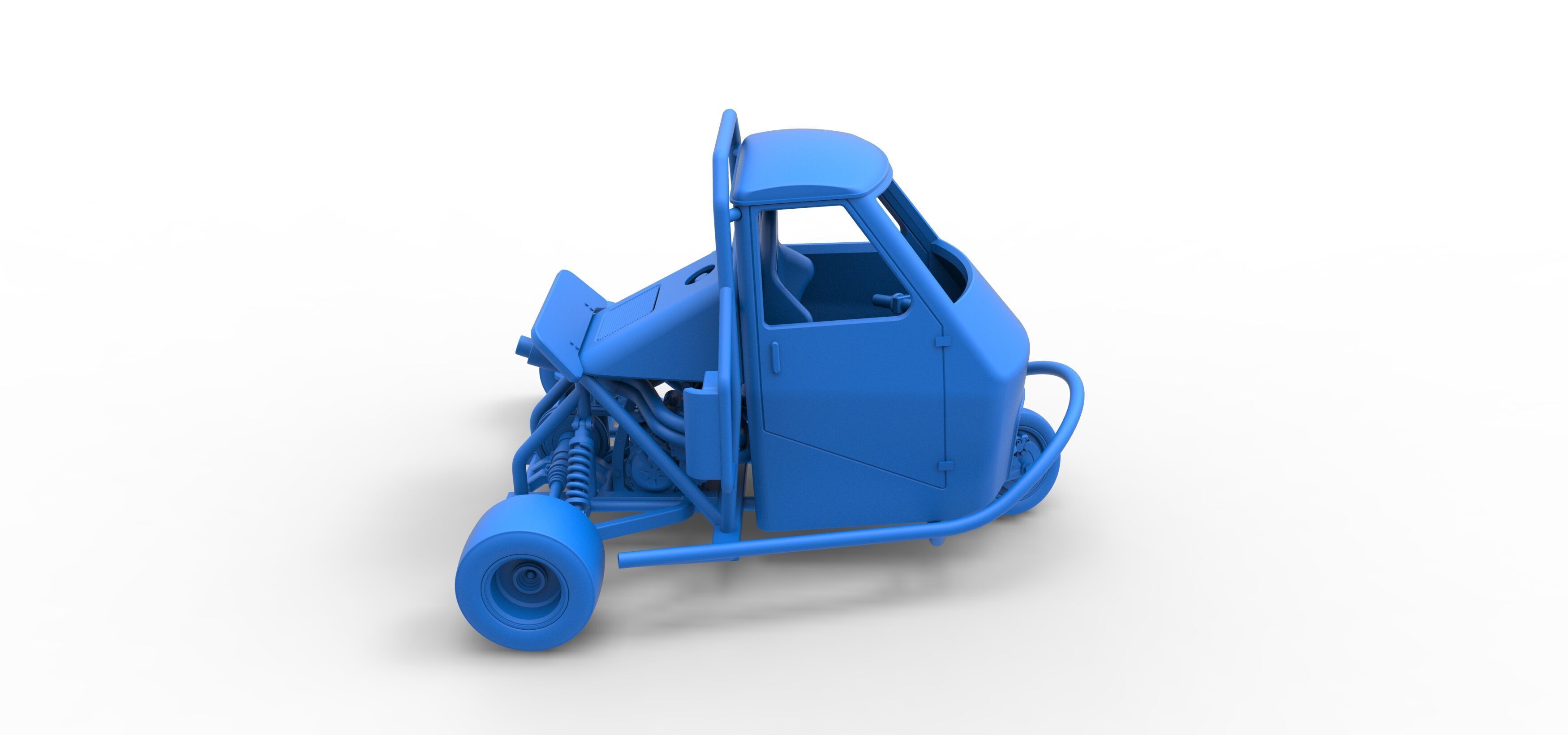 Ape car proto while turning Scale 1 to 25 3D print model_35