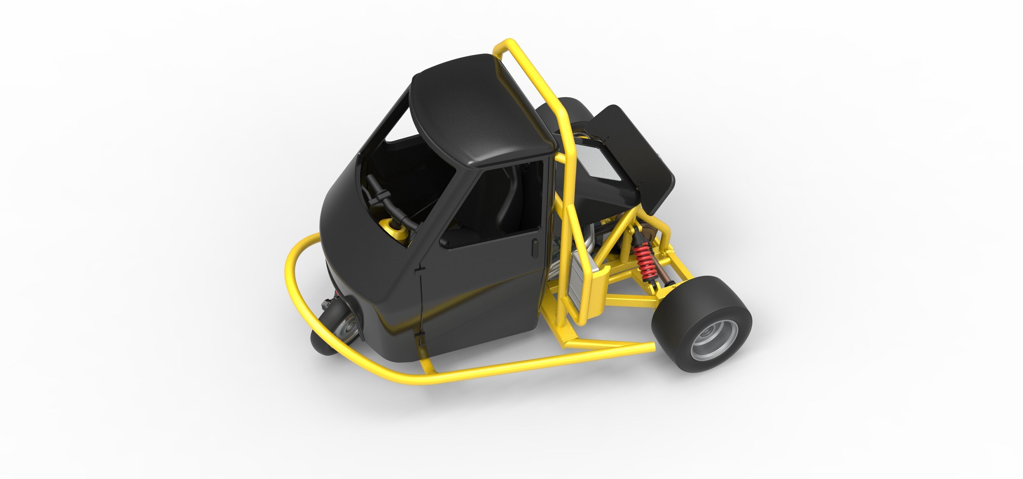 Ape car proto while turning Scale 1 to 25 3D print model_4