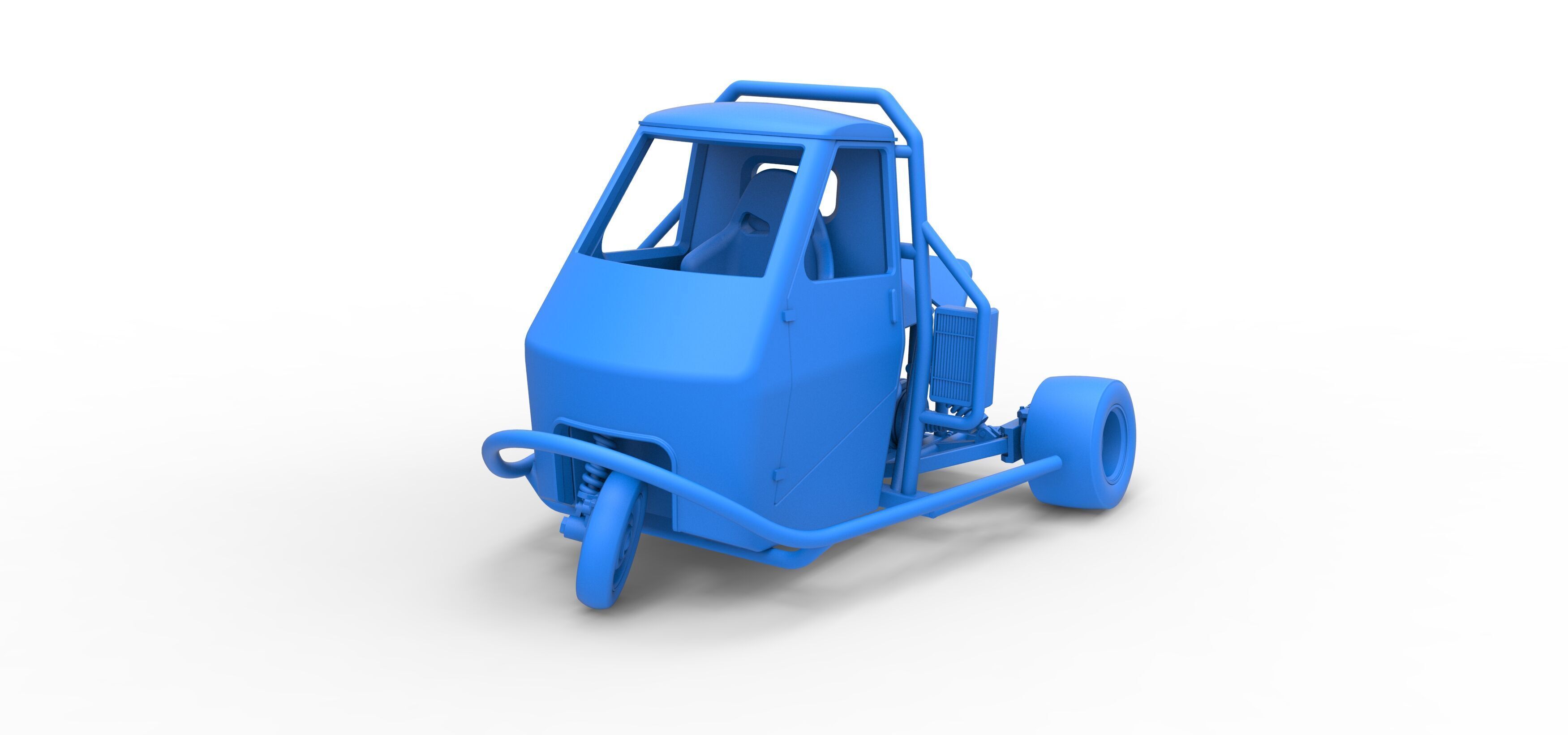 Ape car proto while turning Scale 1 to 25 3D print model_21