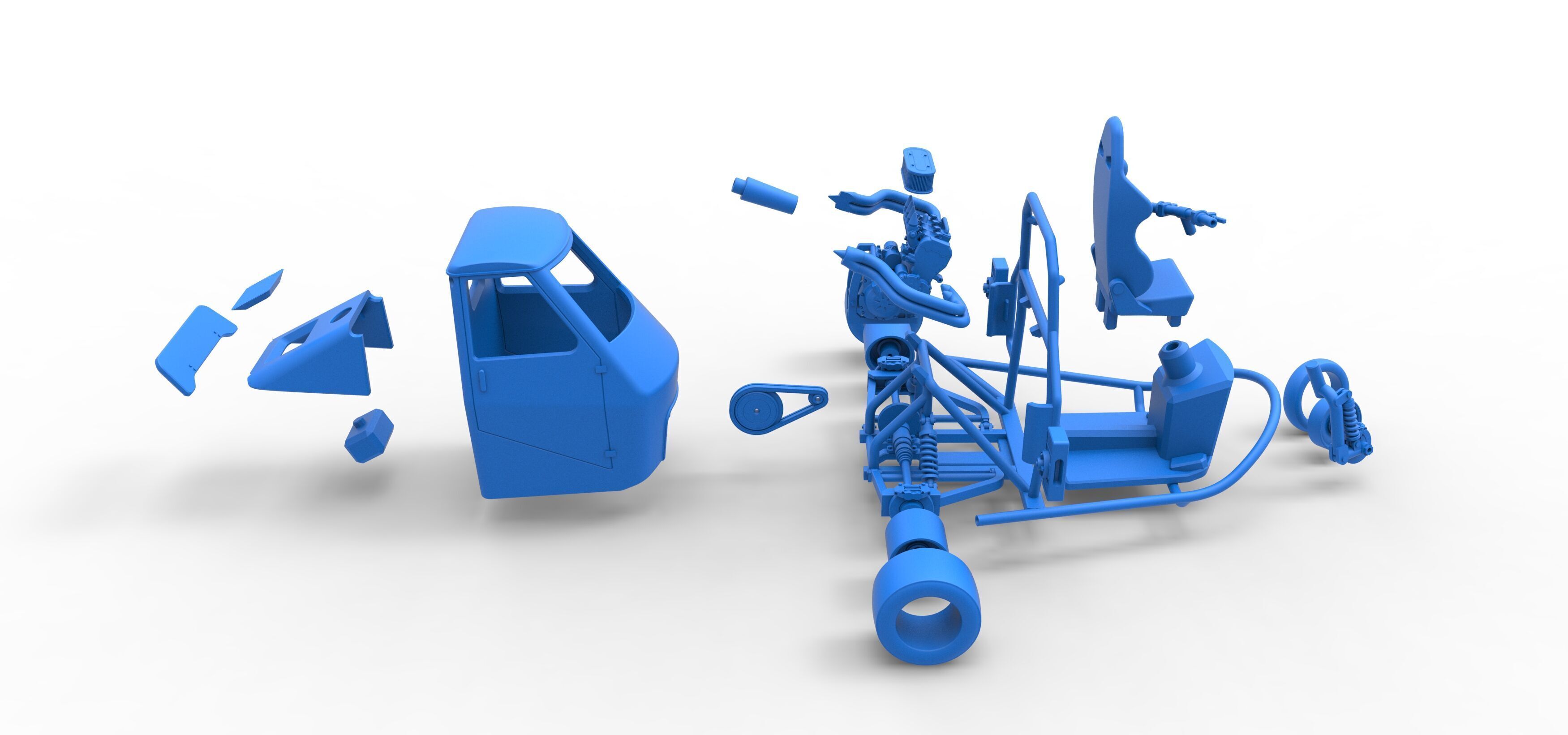 Ape car proto while turning Scale 1 to 25 3D print model_47