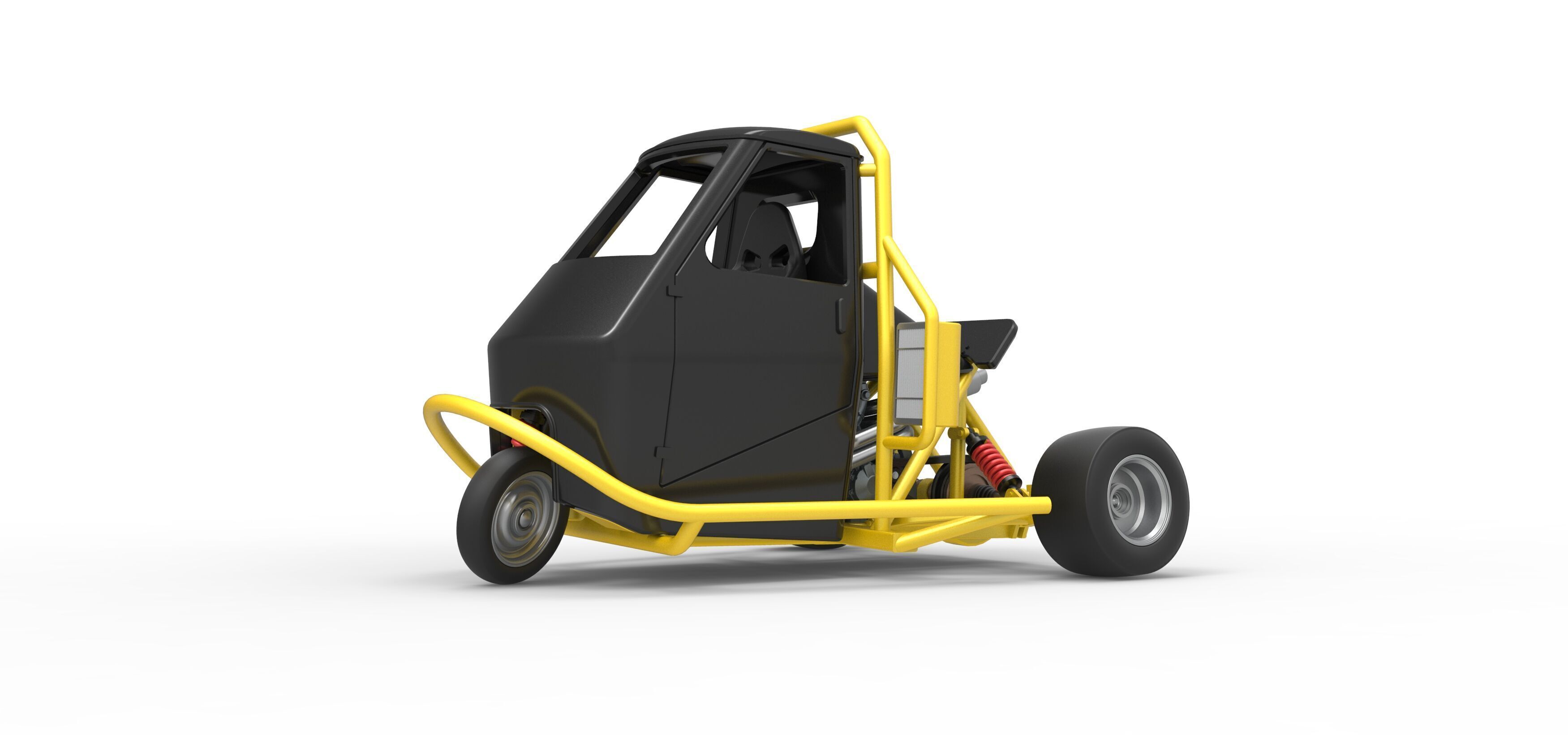 Ape car proto while turning Scale 1 to 25 3D print model_2