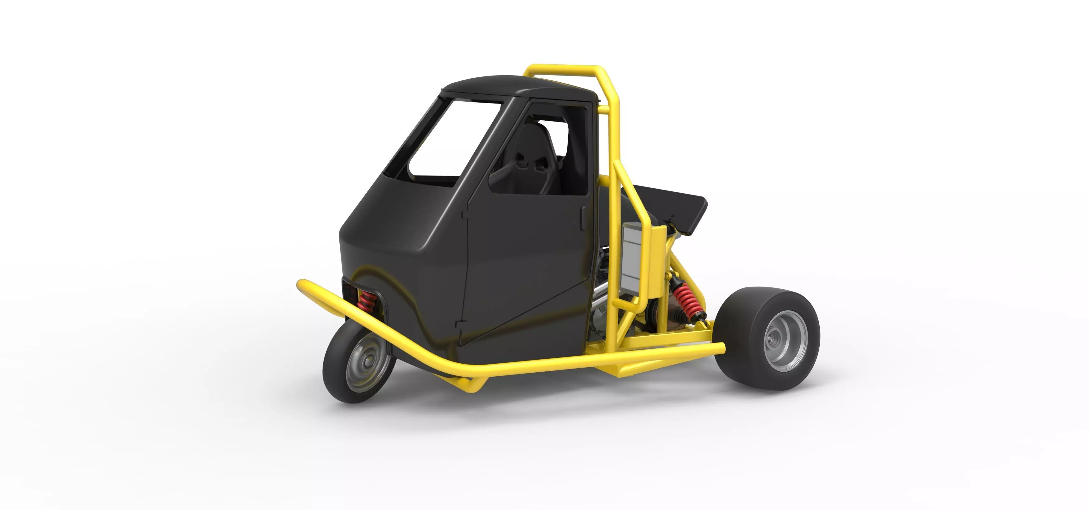 Ape car proto while turning Scale 1 to 25 3D print model_0