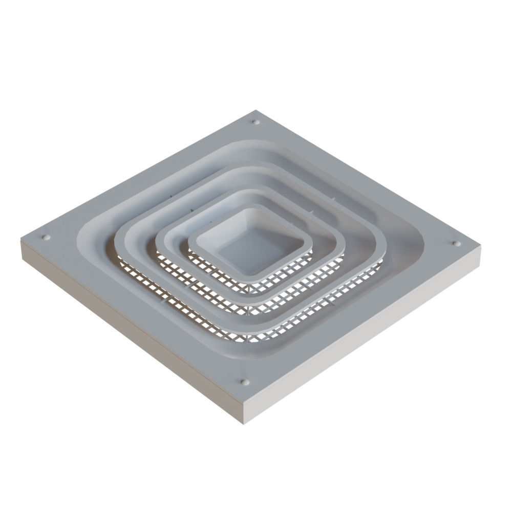 Modular Office Ceiling Pack Low-poly 3D model_11