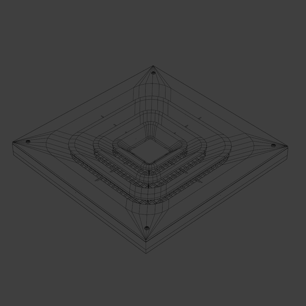 Modular Office Ceiling Pack Low-poly 3D model_12