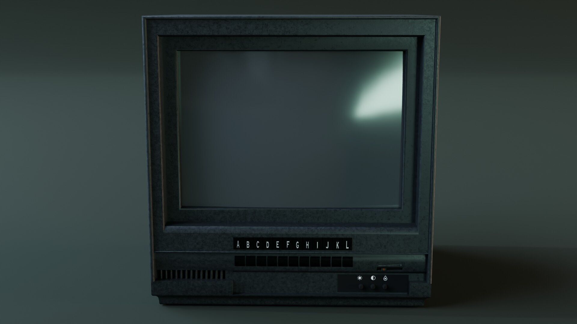Television Low-poly 3D model_4
