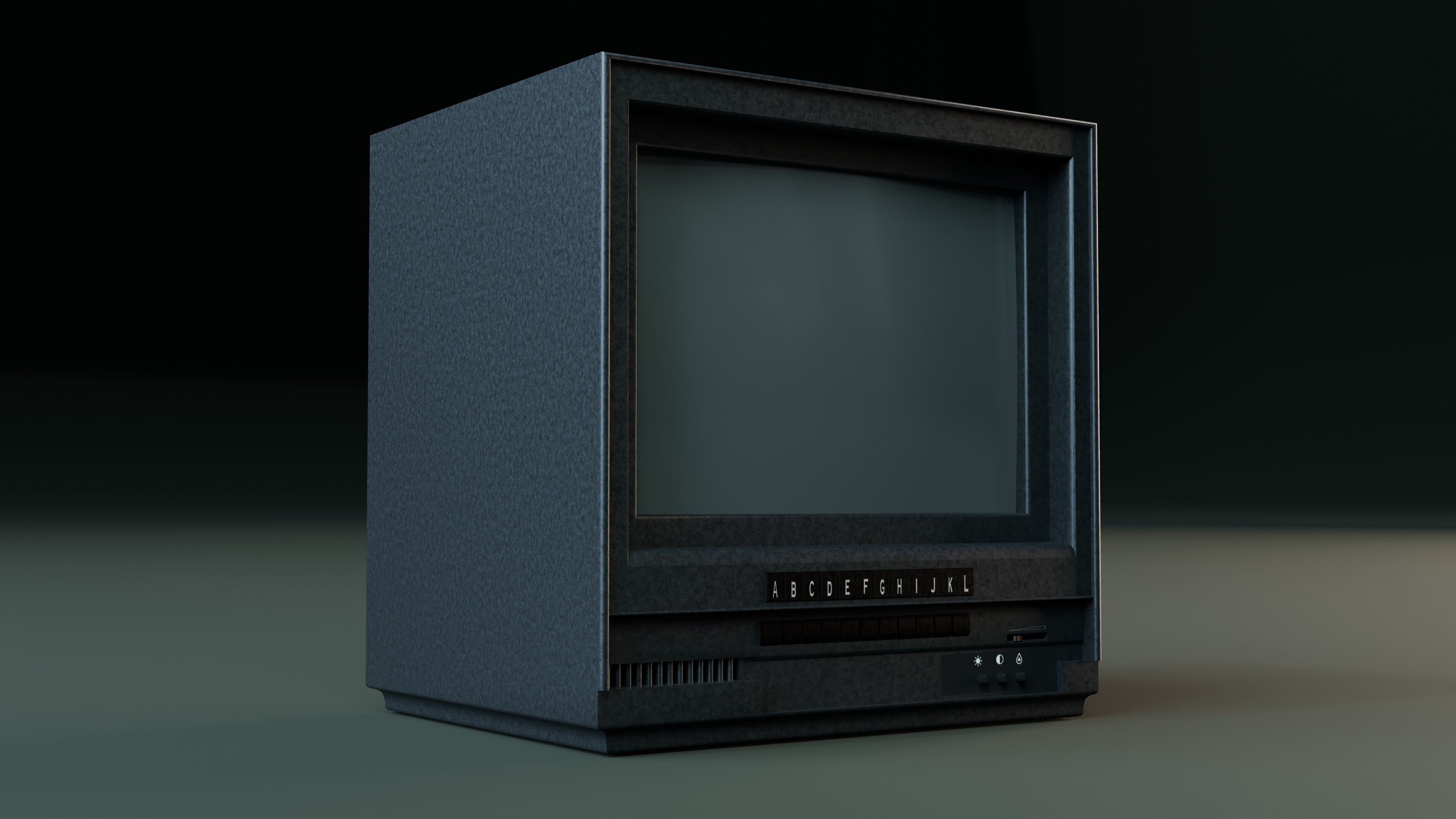 Television Low-poly 3D model_1