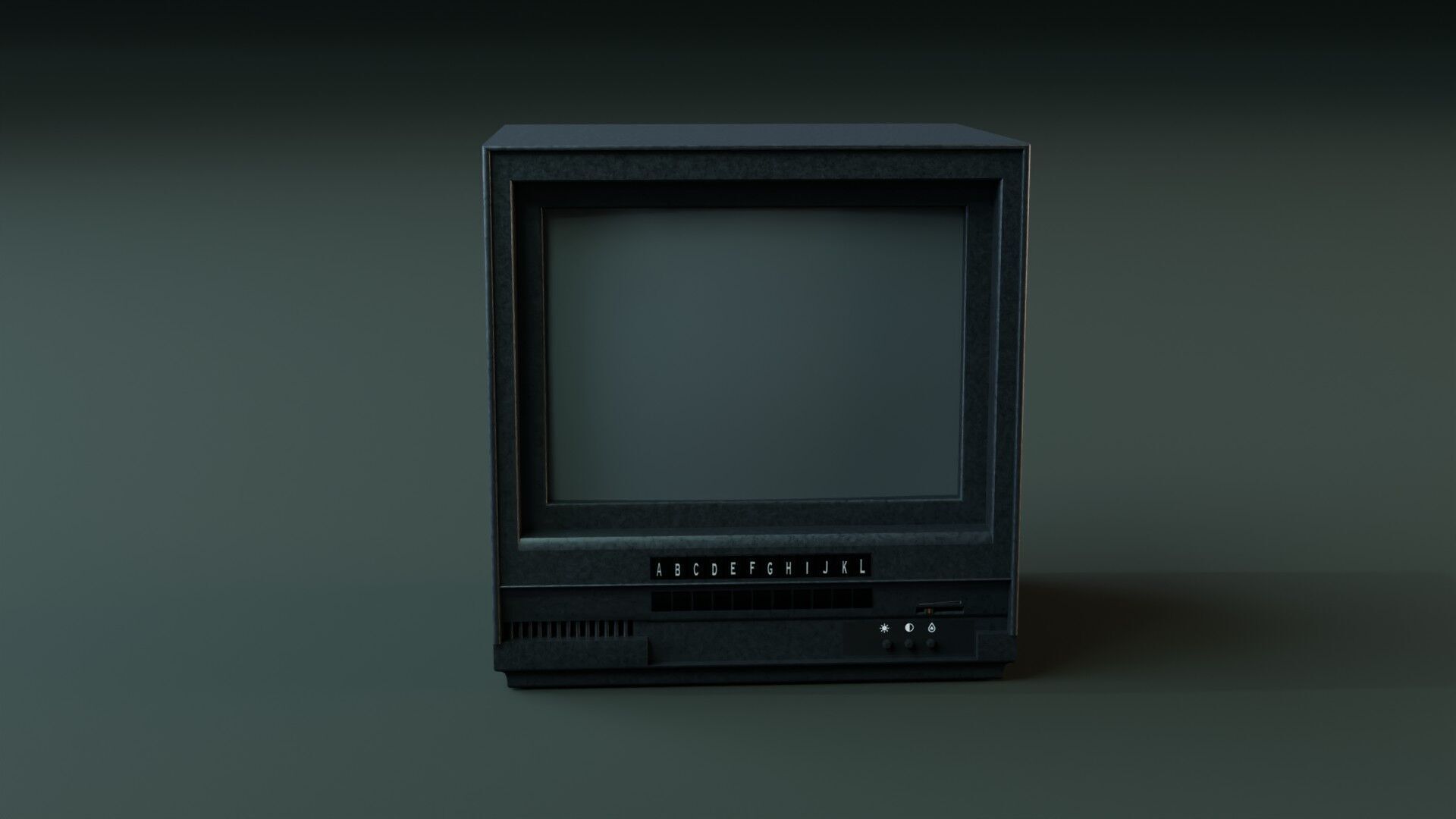 Television Low-poly 3D model_2