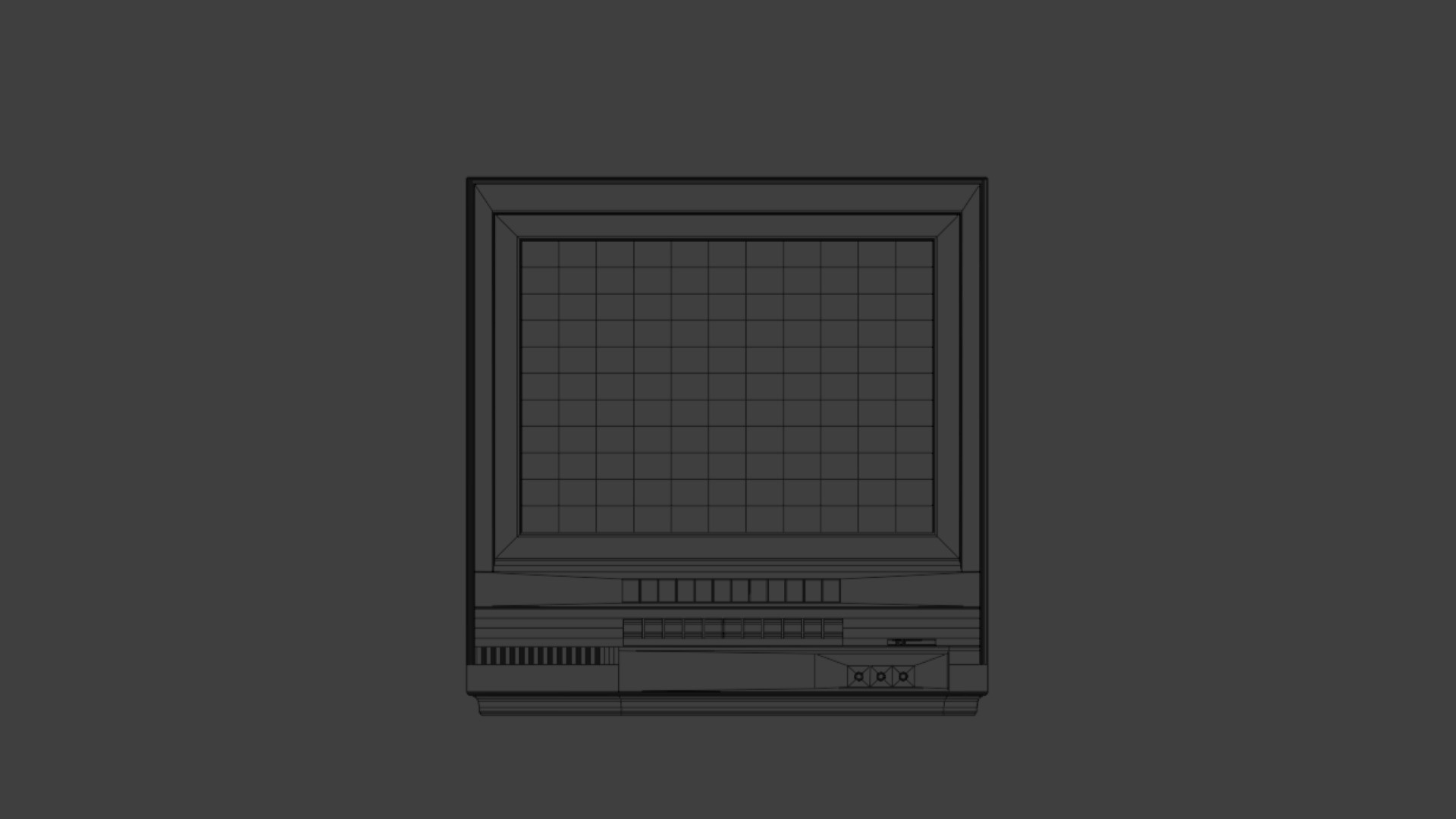 Television Low-poly 3D model_5