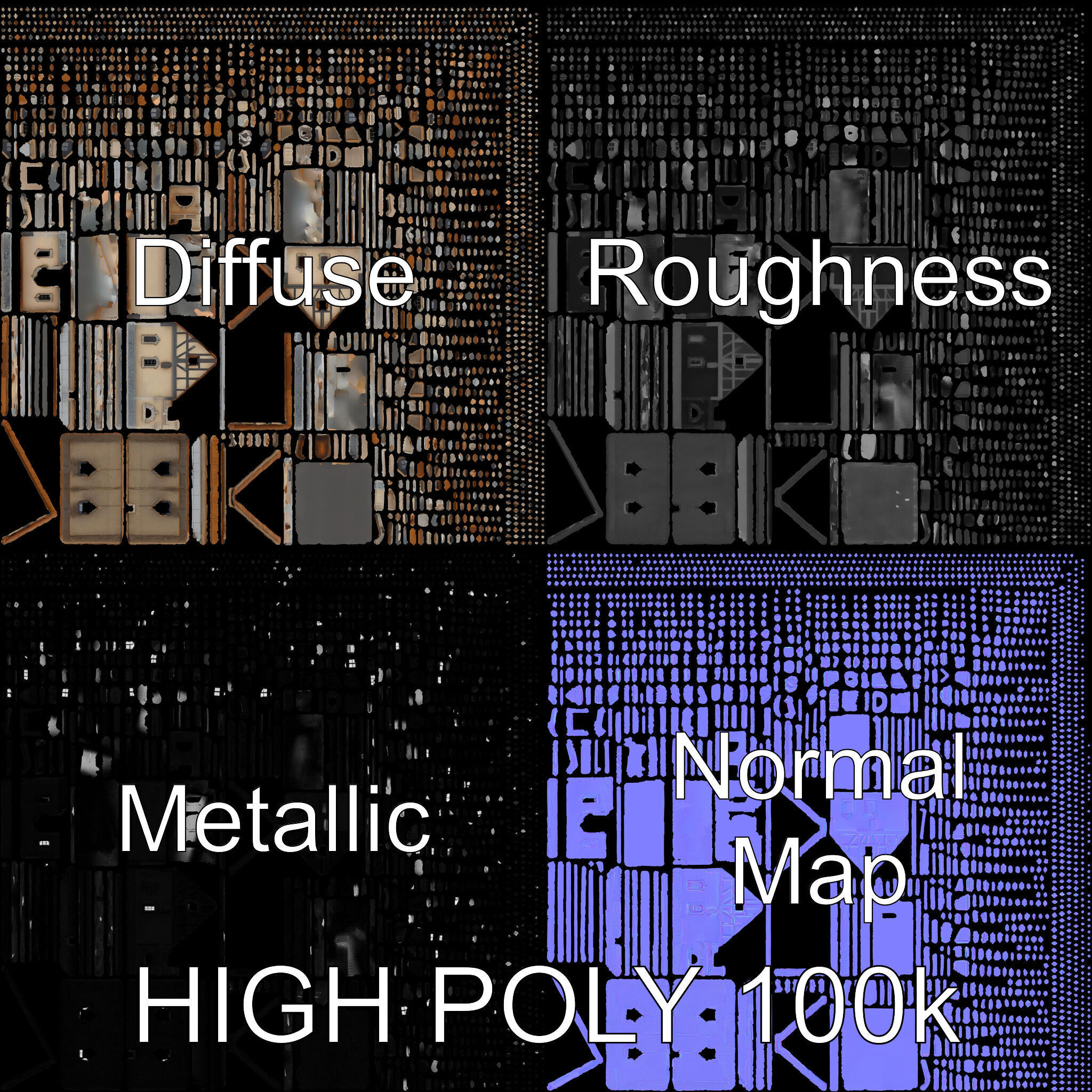 Cozy Cottage Model Pack with Detailed Thatched Roof Low-poly 3D model_2