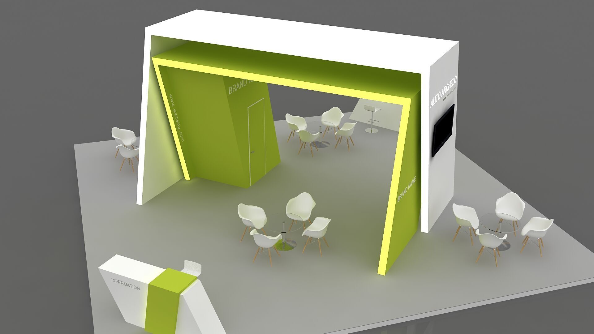 Exhibition Booth Stand stall 3D model 3D model_5
