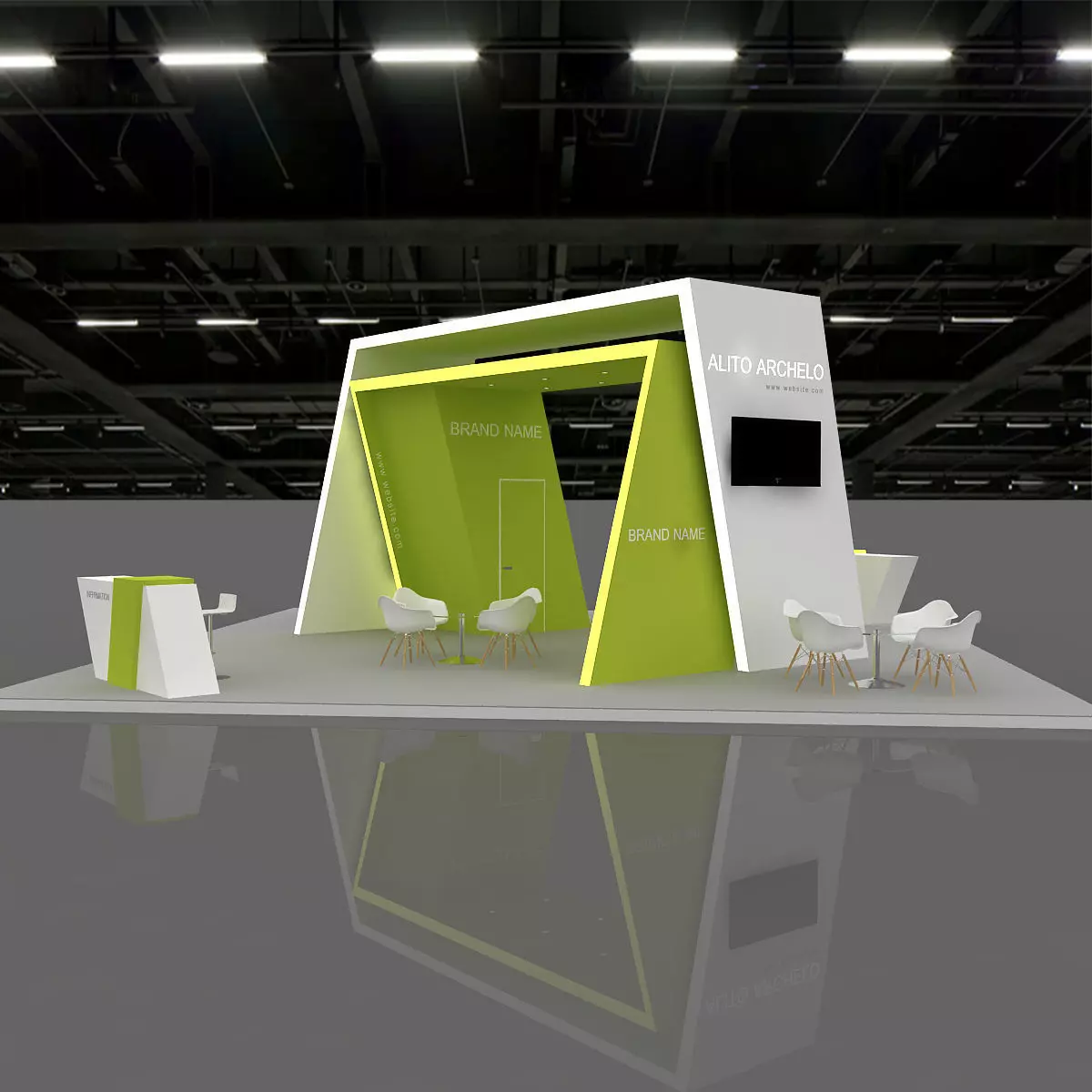 Exhibition Booth Stand stall 3D model 3D model_0