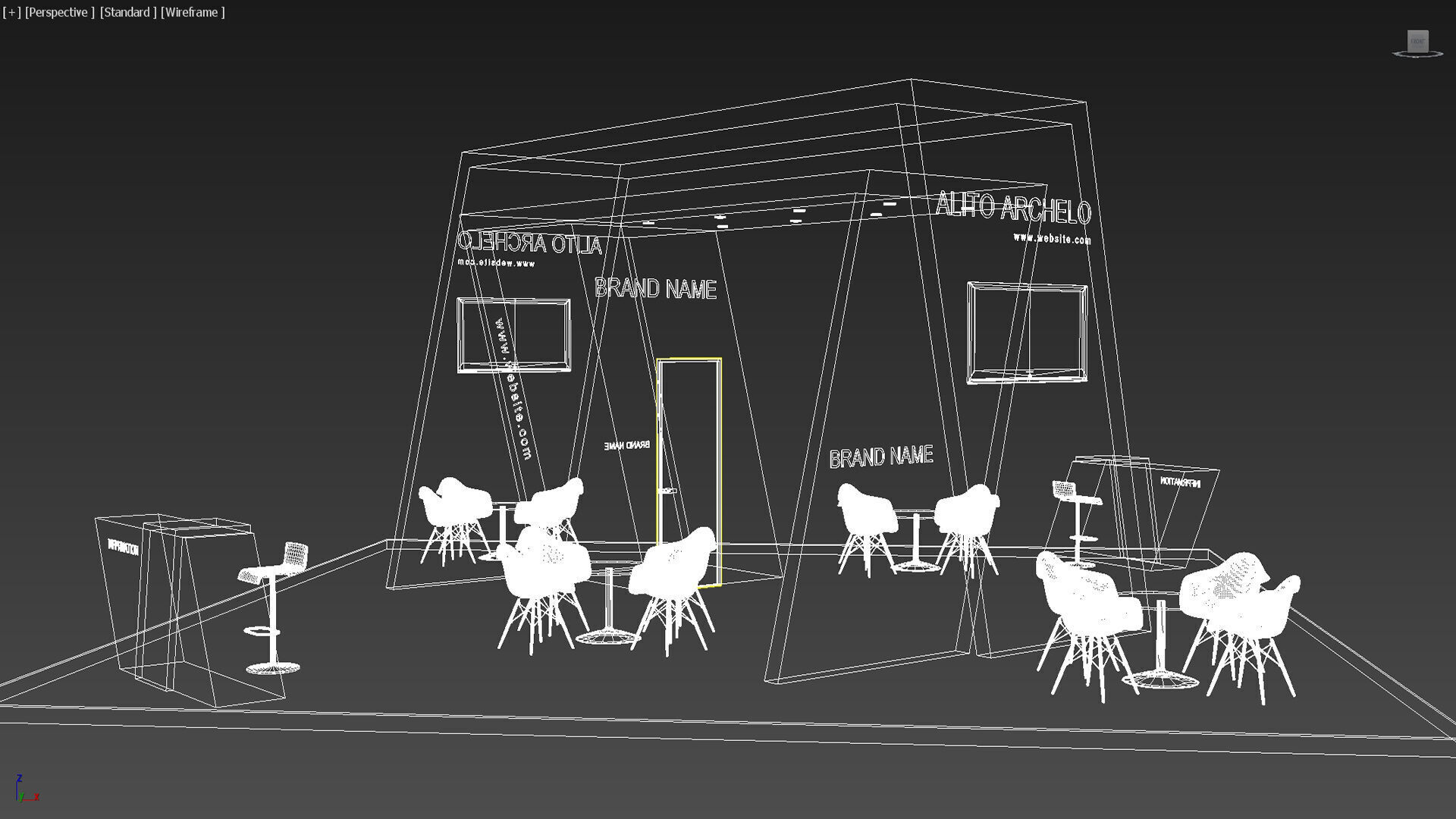 Exhibition Booth Stand stall 3D model 3D model_6