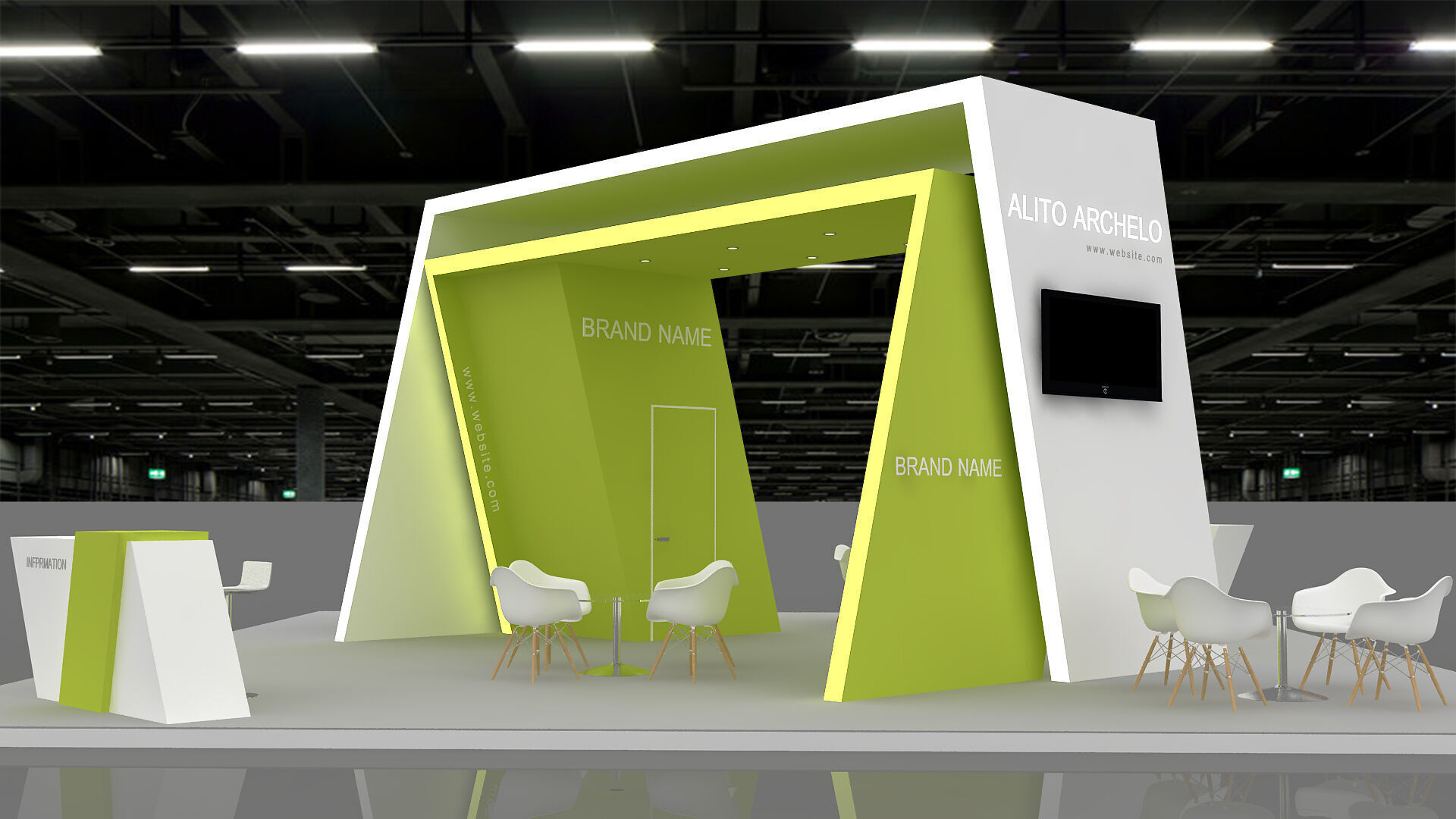 Exhibition Booth Stand stall 3D model 3D model_2