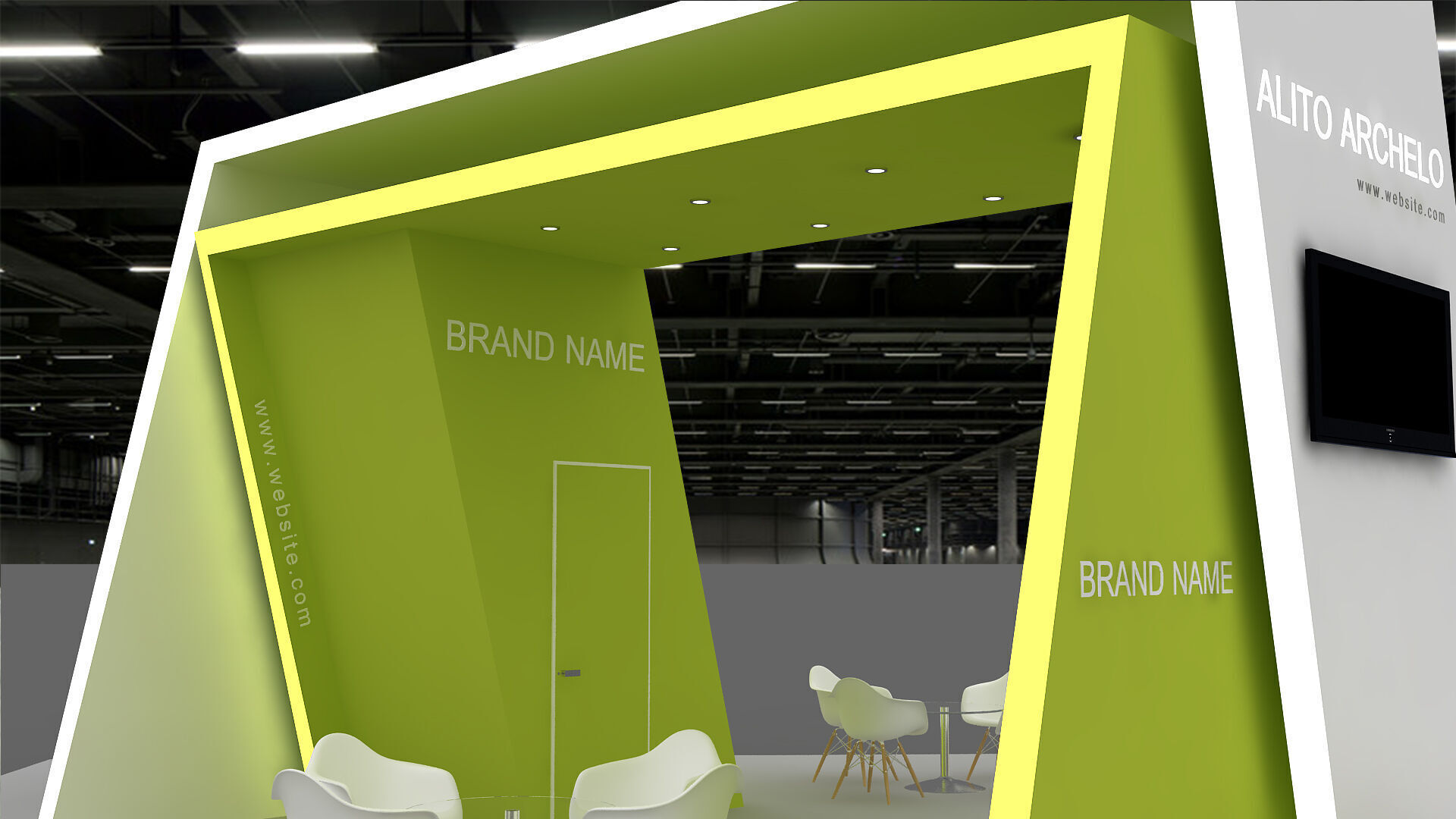 Exhibition Booth Stand stall 3D model 3D model_3