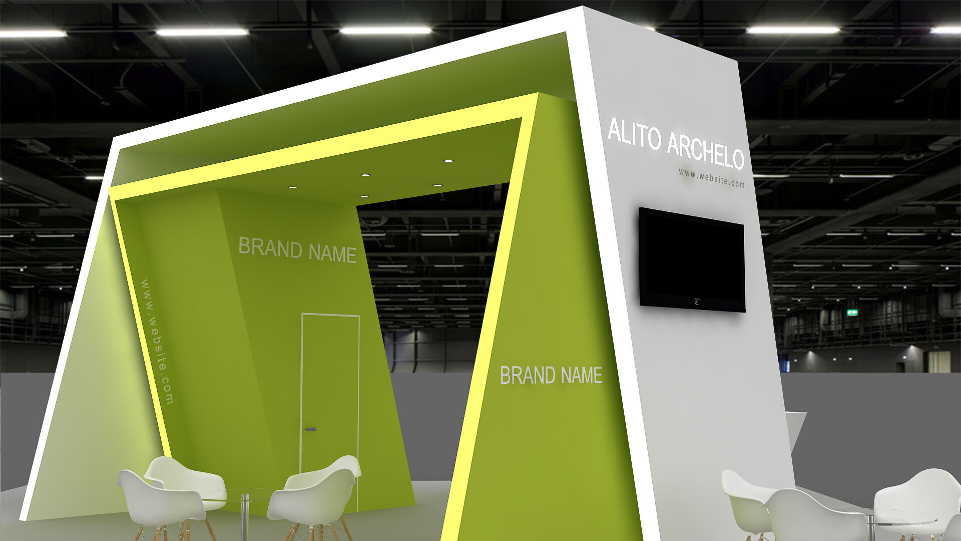 Exhibition Booth Stand stall 3D model 3D model_4