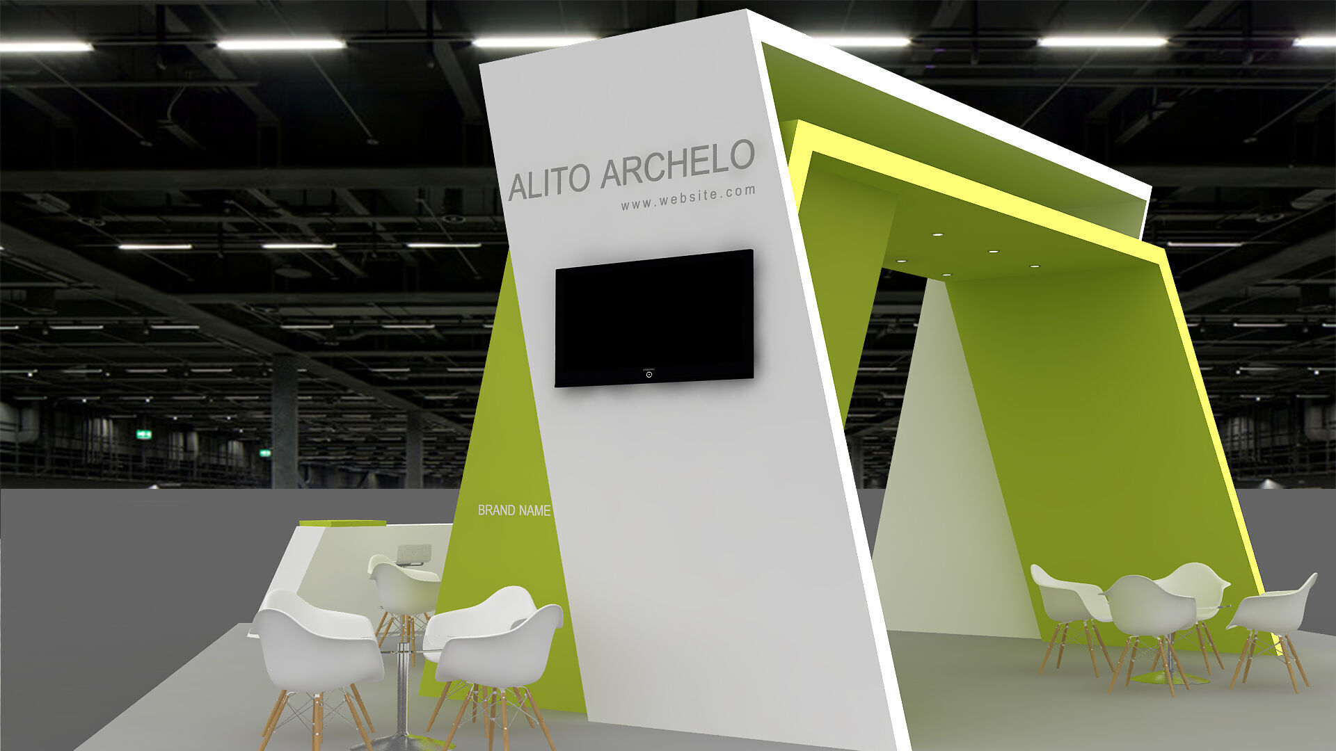 Exhibition Booth Stand stall 3D model 3D model_1