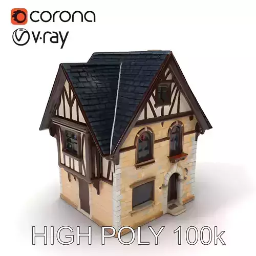 Medieval Tudor House Model Pack Low-poly 3D model